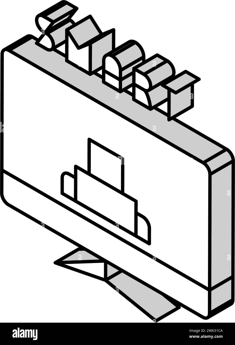 illustration vectorielle d'icône isométrique smart monitor Illustration de Vecteur