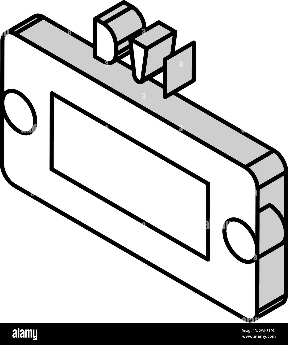 illustration vectorielle d'icône isométrique de port d'ordinateur dvi Illustration de Vecteur
