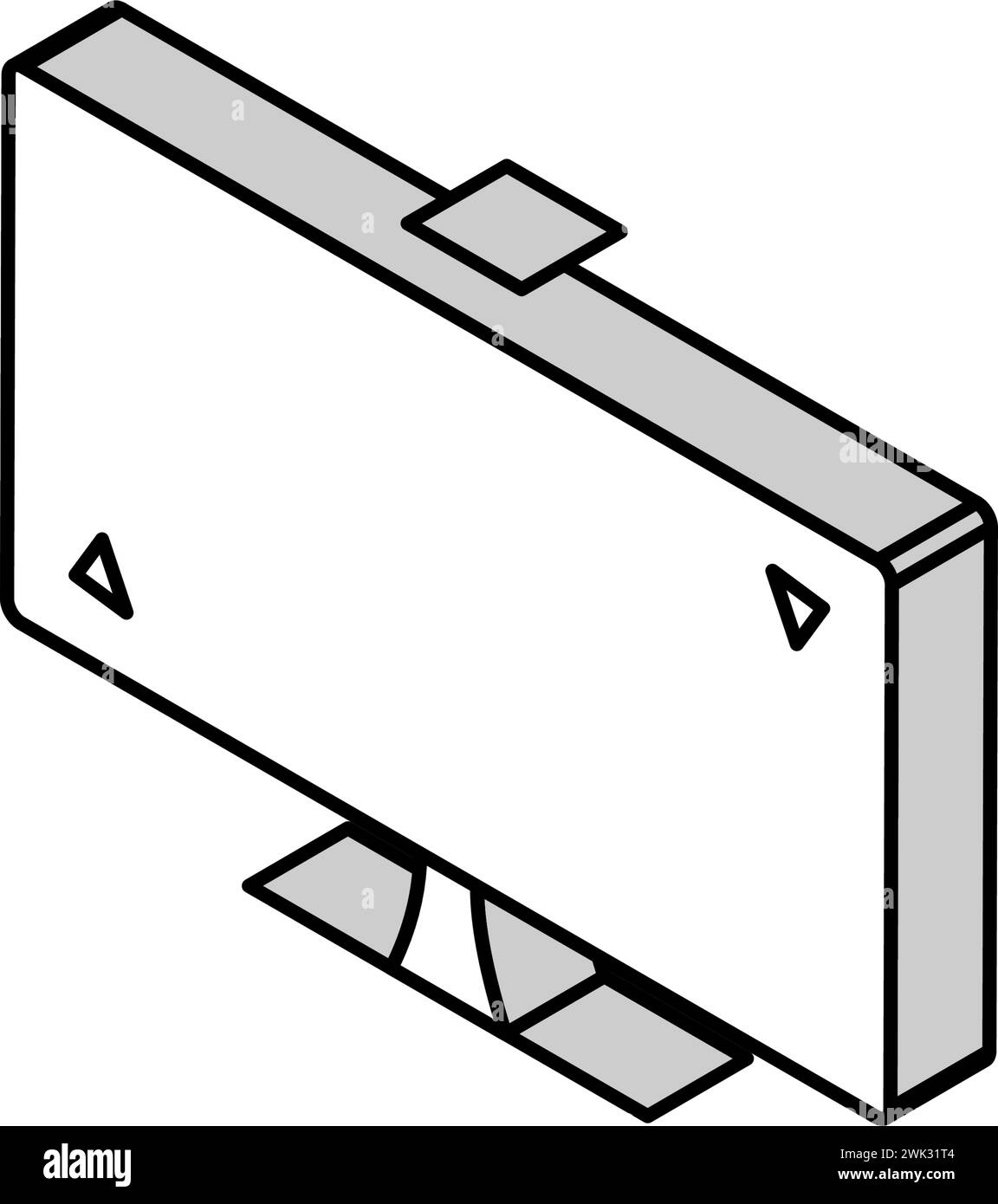 illustration vectorielle d'icône isométrique de moniteur d'ordinateur diagonal Illustration de Vecteur