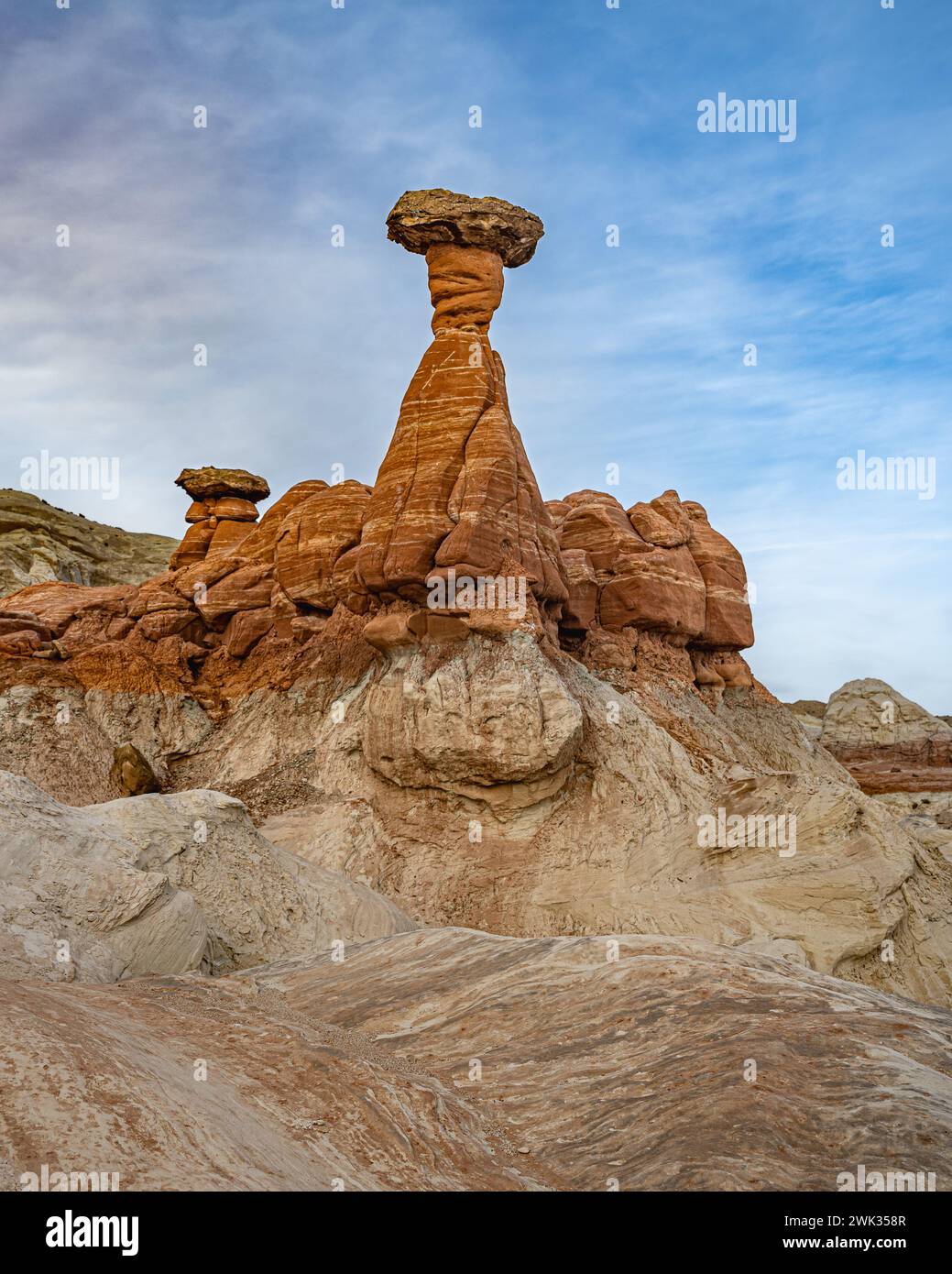 Toadstool Hoodoos Park, près de Kanab, Utah. Banque D'Images