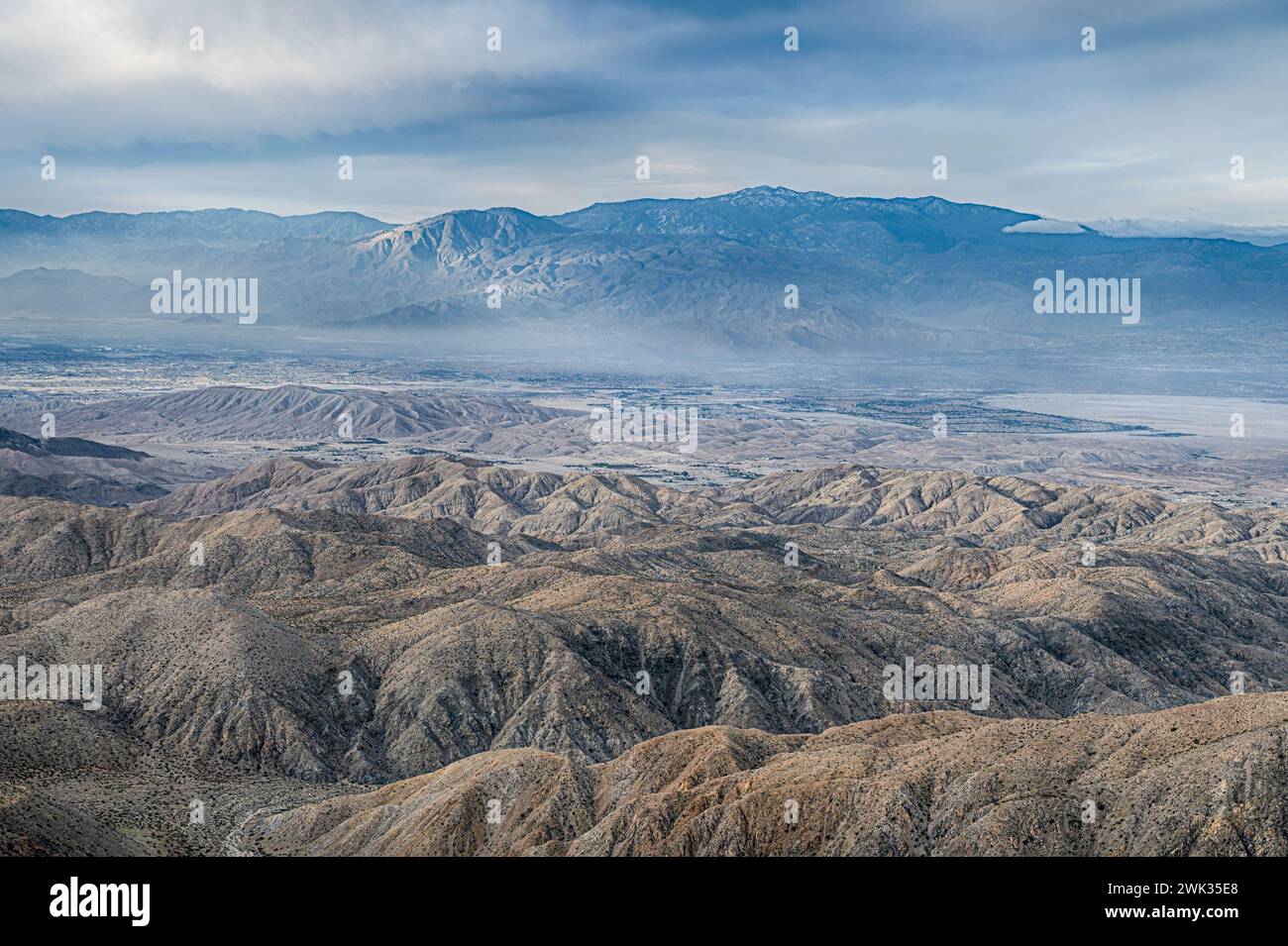 Keys View, Coachella Valley, Joshua Tree National Park, près de Yucca Valley, Californie. Banque D'Images