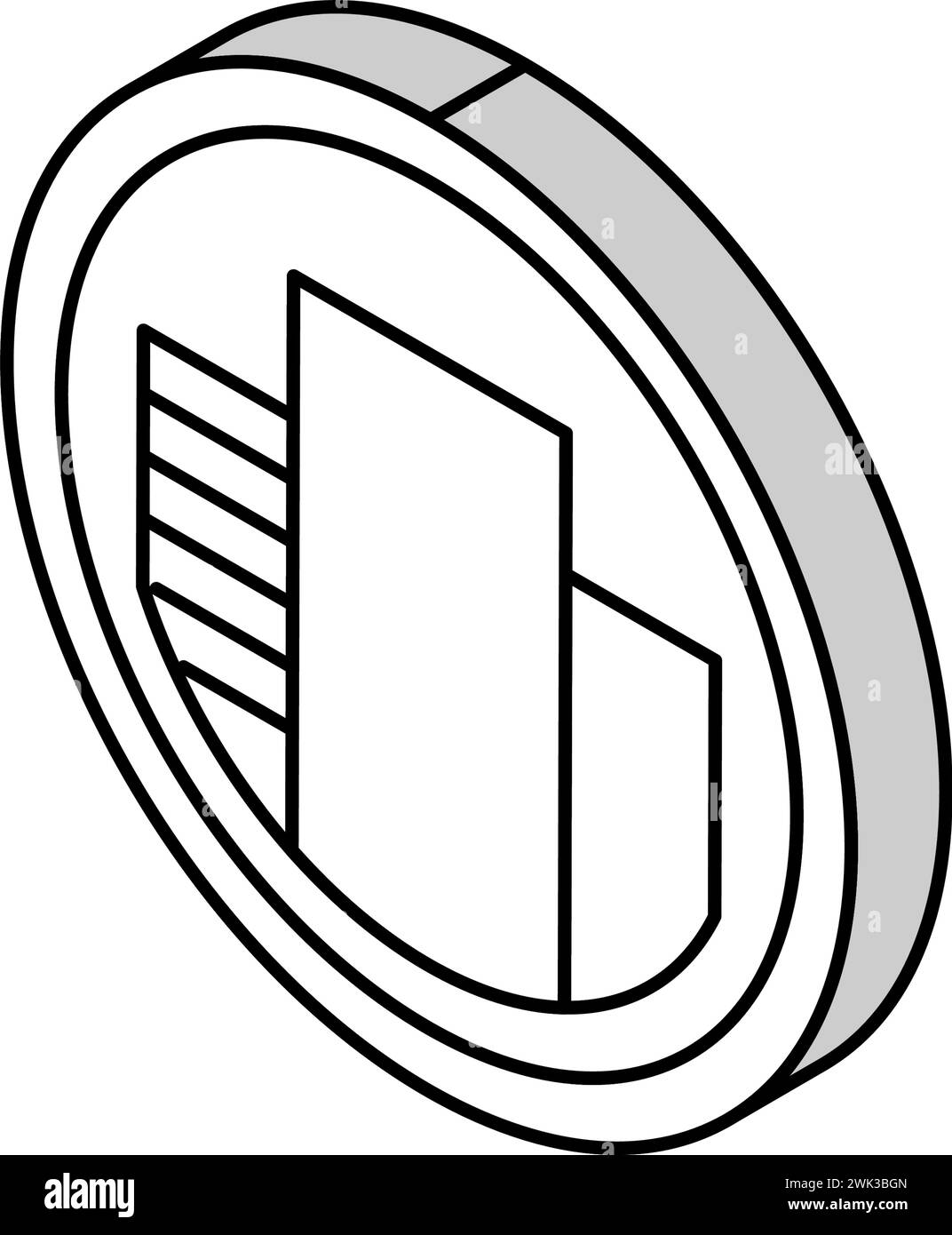 illustration vectorielle d'icône isométrique de signe de centre d'affaires de la ville Illustration de Vecteur