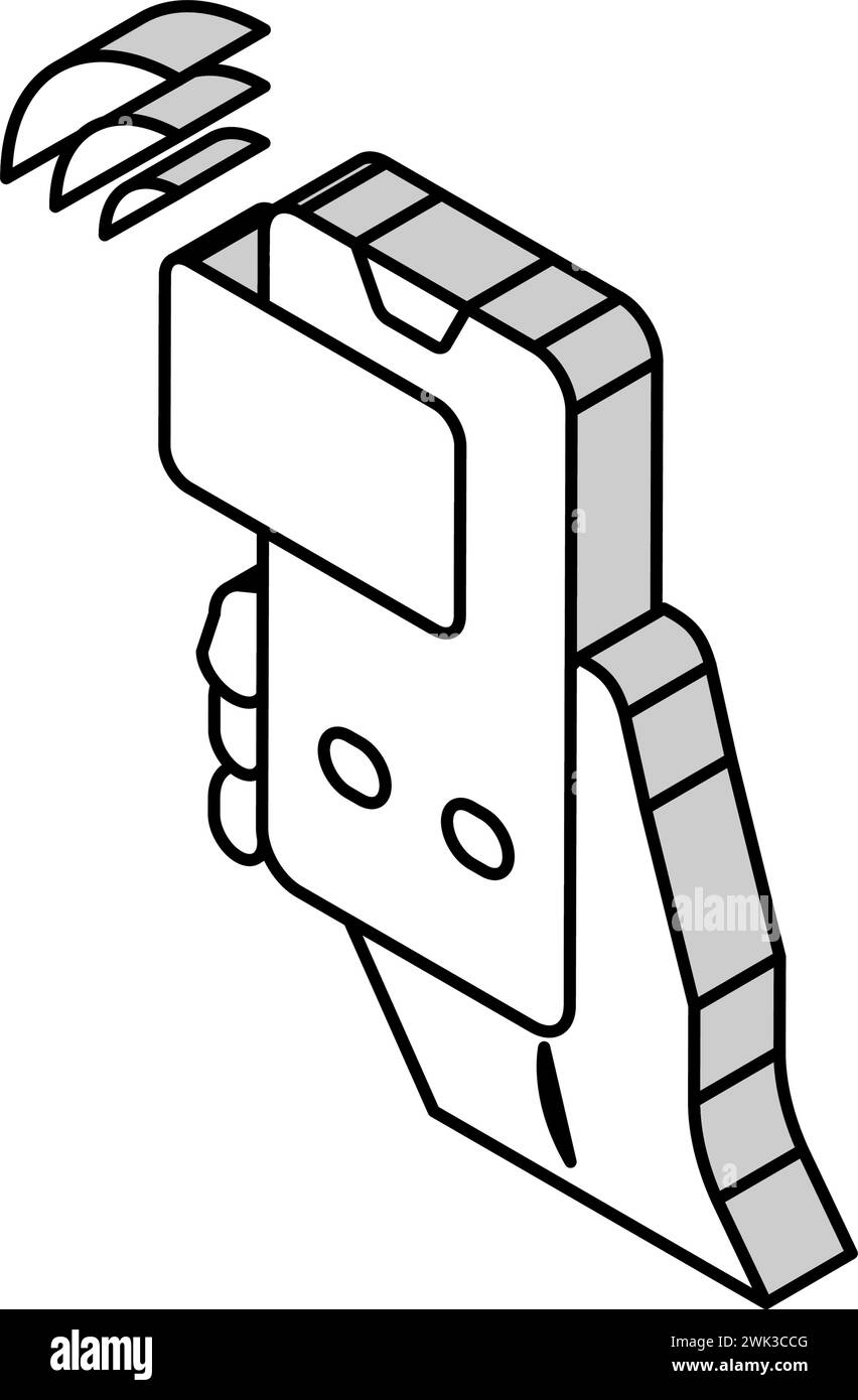 illustration vectorielle d'icône isométrique de téléphone de carte de passe de paiement Illustration de Vecteur