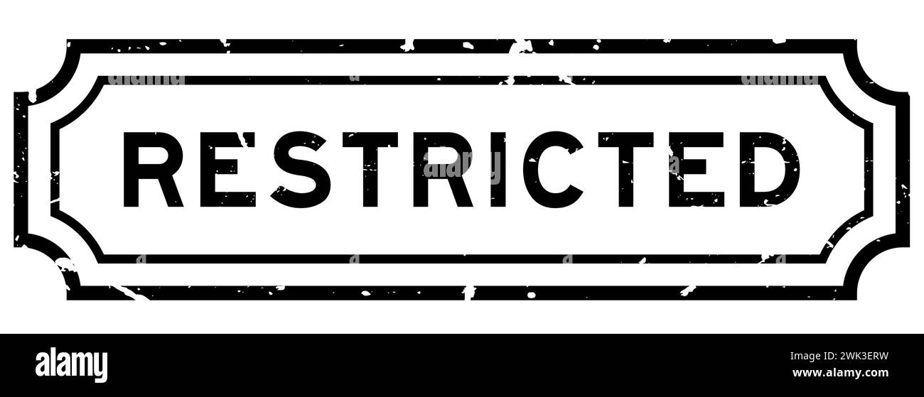 Grunge noir restreint mot carré tampon en caoutchouc sur fond blanc Illustration de Vecteur