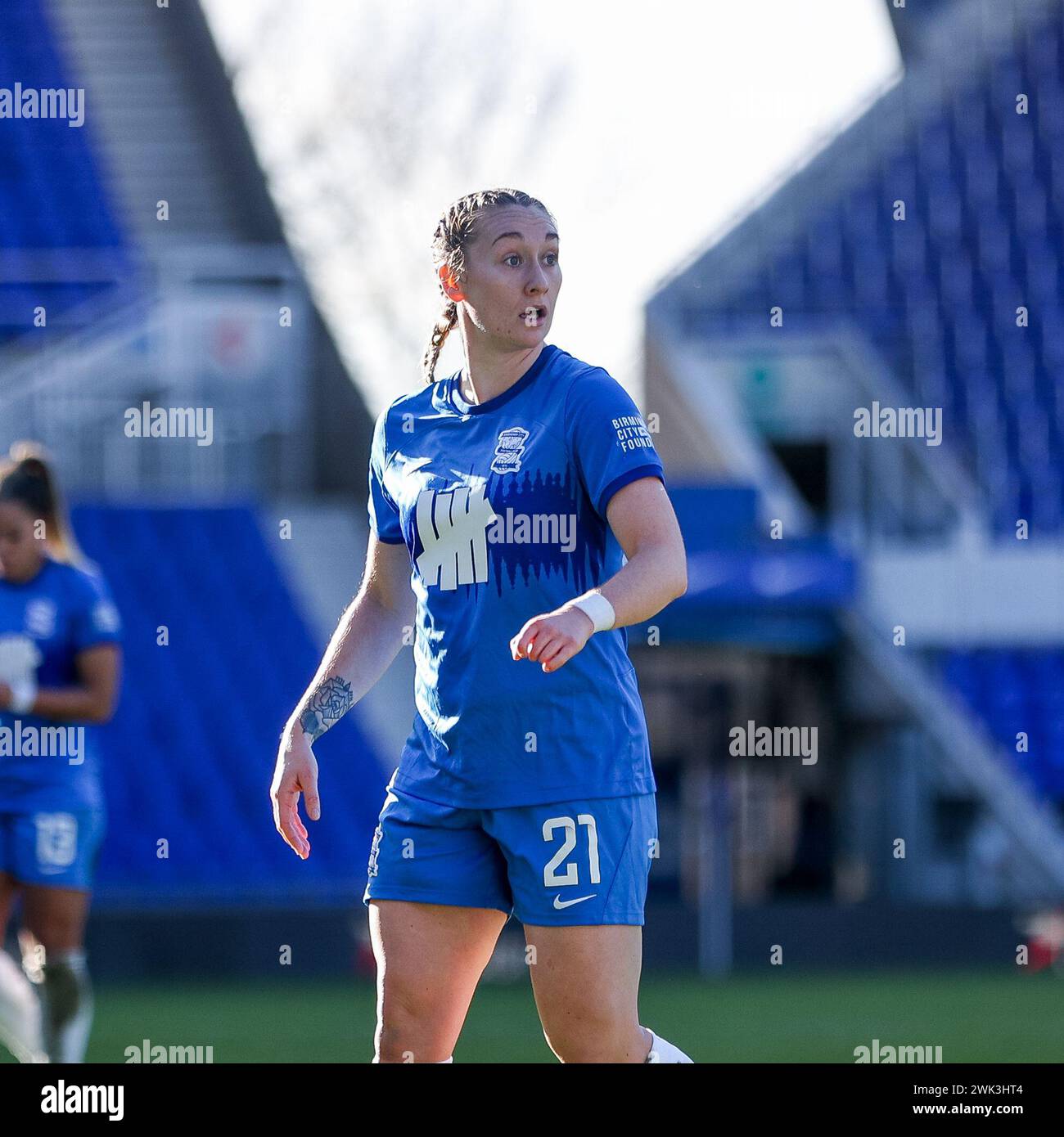 Birmingham, Royaume-Uni. 18 février 2024. Claudia Walker de Birmingham City lors du match de championnat féminin entre Birmingham City Women et Southampton Women à St Andrews, Birmingham, Angleterre le 18 février 2024. Photo de Stuart Leggett. Utilisation éditoriale uniquement, licence requise pour une utilisation commerciale. Aucune utilisation dans les Paris, les jeux ou les publications d'un club/ligue/joueur. Crédit : UK Sports pics Ltd/Alamy Live News Banque D'Images