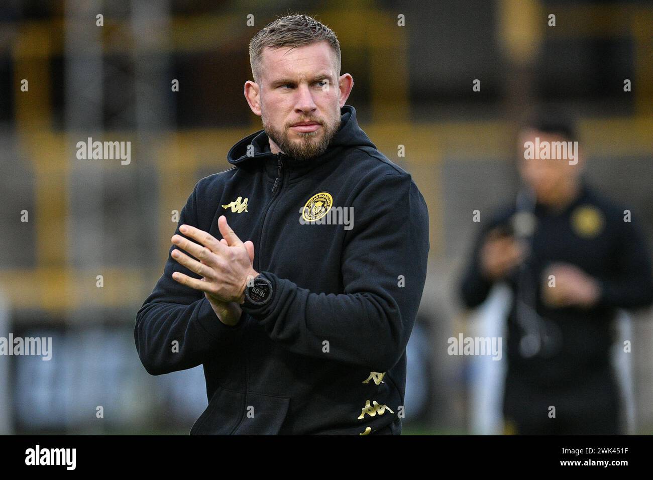 Castleford, Angleterre - 17 février 2024 - Mike Cooper de Wigan Warriors. Rugby League Betfred Super League Round One, Castleford Tigers vs Wigan Warriors au Mend-A-Hose Stadium, Castleford, Royaume-Uni Dean Williams Banque D'Images