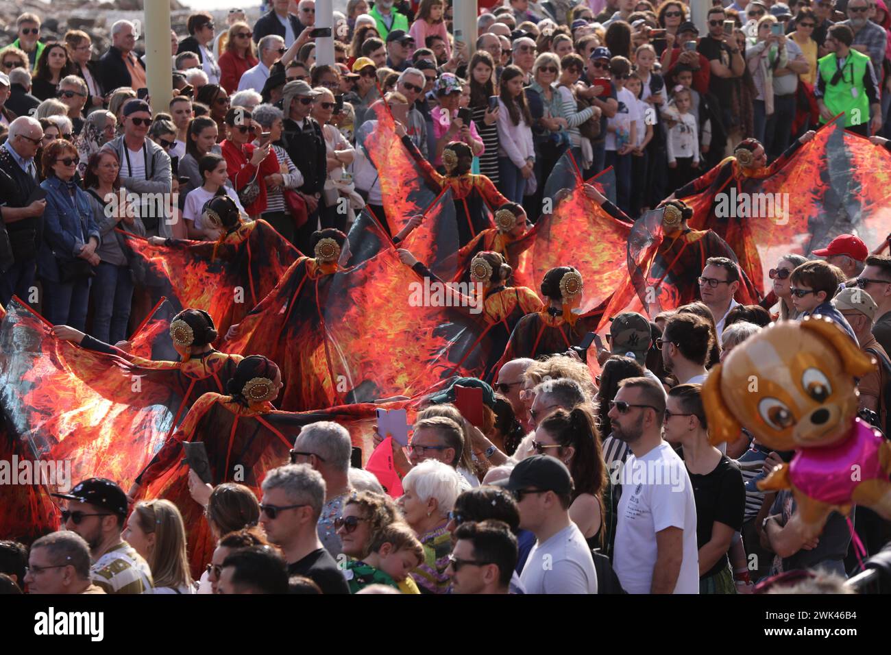 © PHOTOPQR/NICE MATIN/Franz Chavaroche ; Menton ; 18/02/2024 ; MENTON FETE DU CITRON 2024 - Fête DU CITRON à menton 2024 18 février 2024 crédit : MAXPPP/Alamy Live News Banque D'Images