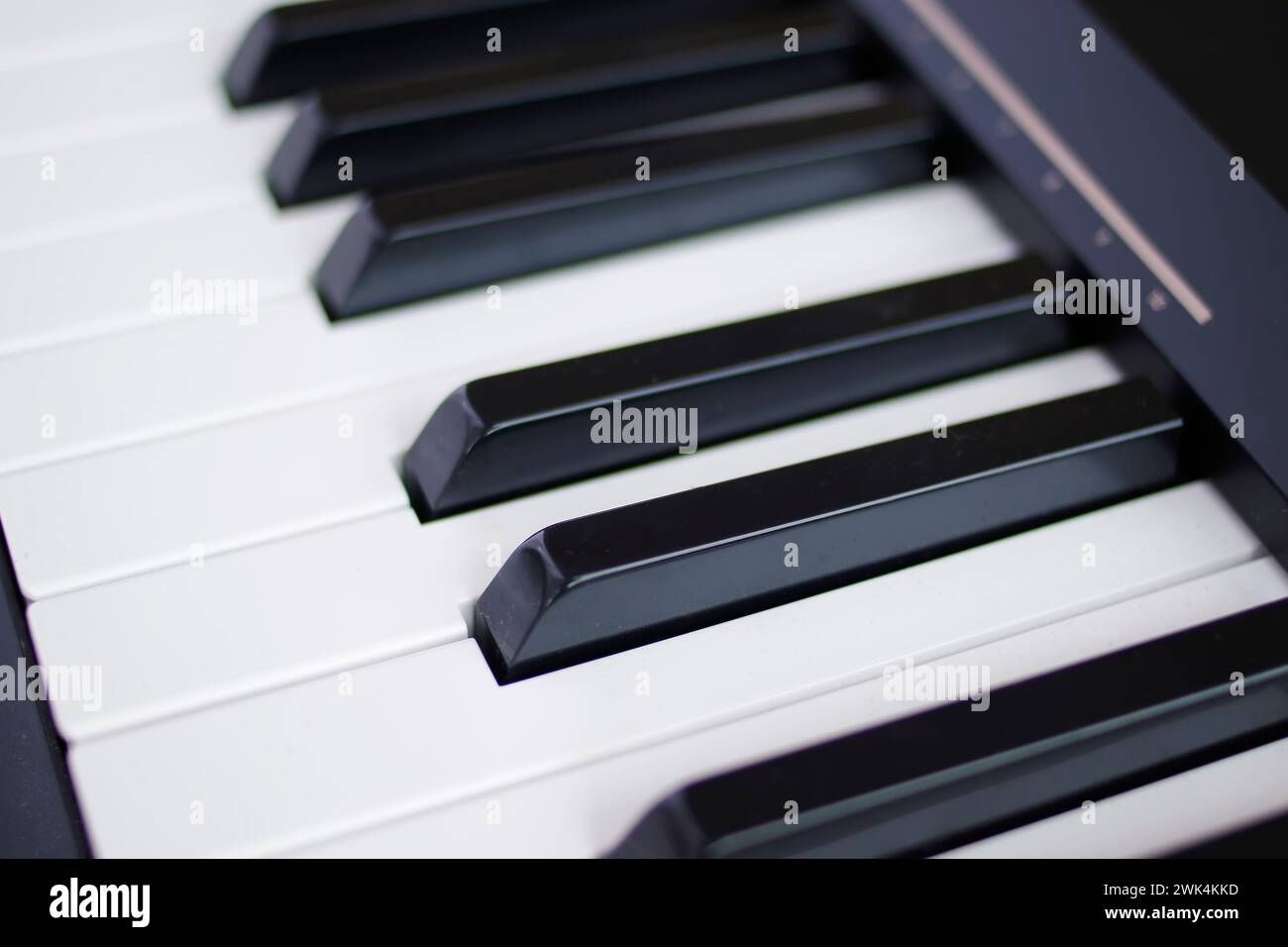 touches de piano blanches et noires - détail de l'instrument de musique Banque D'Images