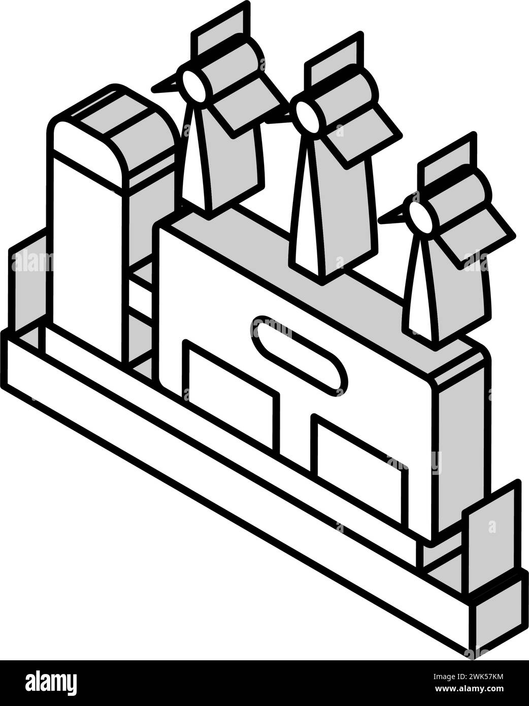 illustration vectorielle d'icône isométrique d'hydrogène de fabricant Illustration de Vecteur