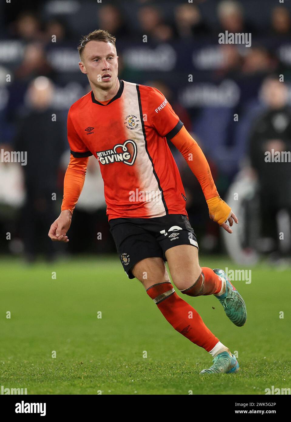 Luton, Royaume-Uni. 18 février 2024. Cauley Woodrow de Luton Town lors du match de premier League à Kenilworth Road, Luton. Le crédit photo devrait se lire comme suit : David Klein/Sportimage crédit : Sportimage Ltd/Alamy Live News Banque D'Images