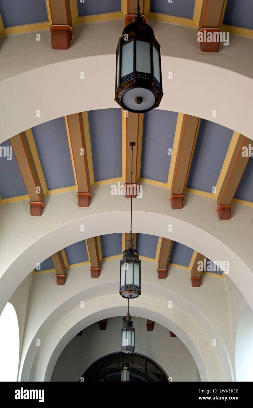 Détail architectural de Union Station dans le centre-ville de Los Angeles, CA Banque D'Images