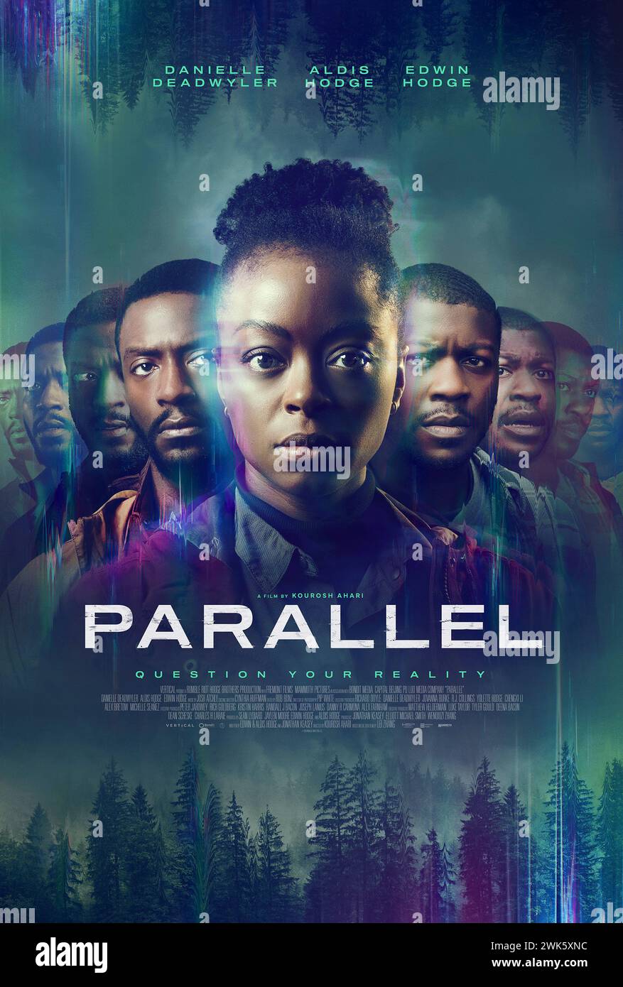 Parallèle (2024) réalisé par Kourosh Ahari et mettant en vedette Aldis Hodge, Danielle Deadwyler et Edwin Hodge. Suit le voyage de Vanessa, une femme affligée de chagrin qui se retrouve mystérieusement à naviguer entre des espaces parallèles. Affiche US One Sheet ***USAGE ÉDITORIAL SEULEMENT***. Crédit : BFA / divertissement vertical Banque D'Images