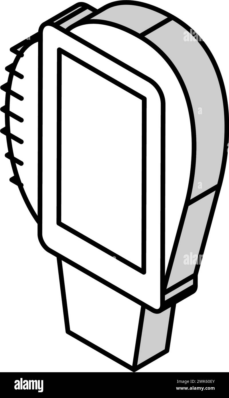 illustration vectorielle d'icône isométrique de soin de chaussure de brosse multifonctionnelle Illustration de Vecteur