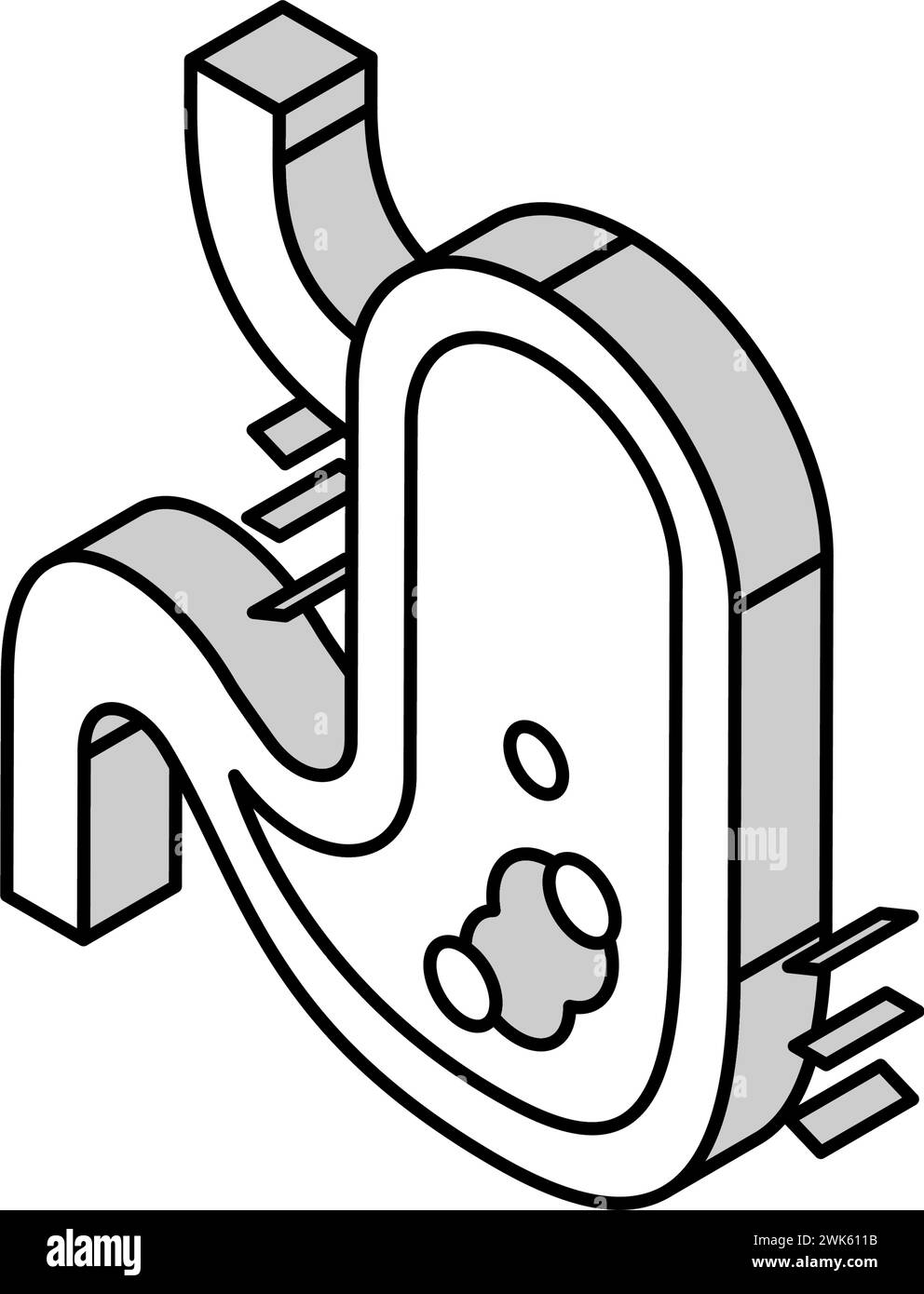 illustration vectorielle d'icône isométrique de maladie gastrique Illustration de Vecteur