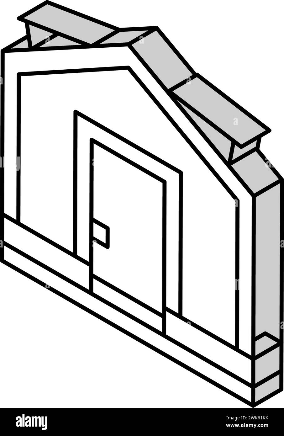 illustration vectorielle d'icône isométrique de serre en verre Illustration de Vecteur