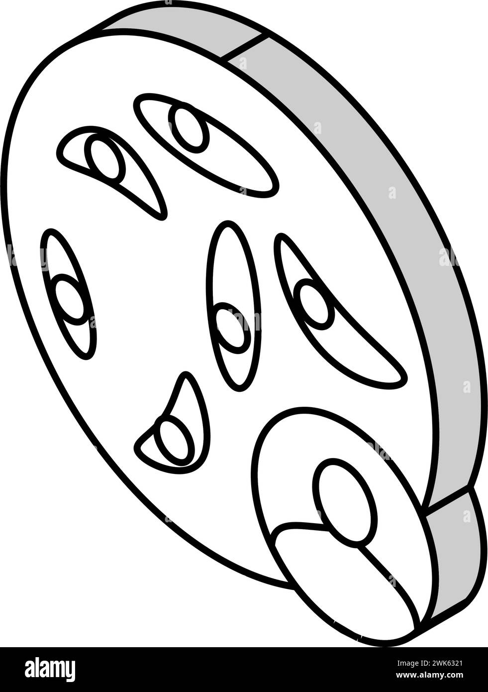 illustration vectorielle d'icône isométrique de maladie de toxoplasmose Illustration de Vecteur
