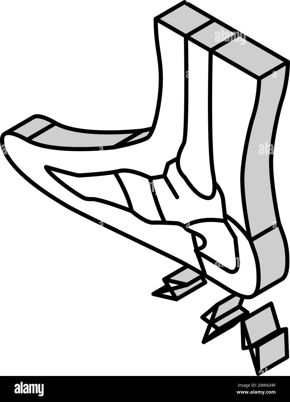 illustration vectorielle d'icône isométrique de maladie d'éperon de talon Illustration de Vecteur