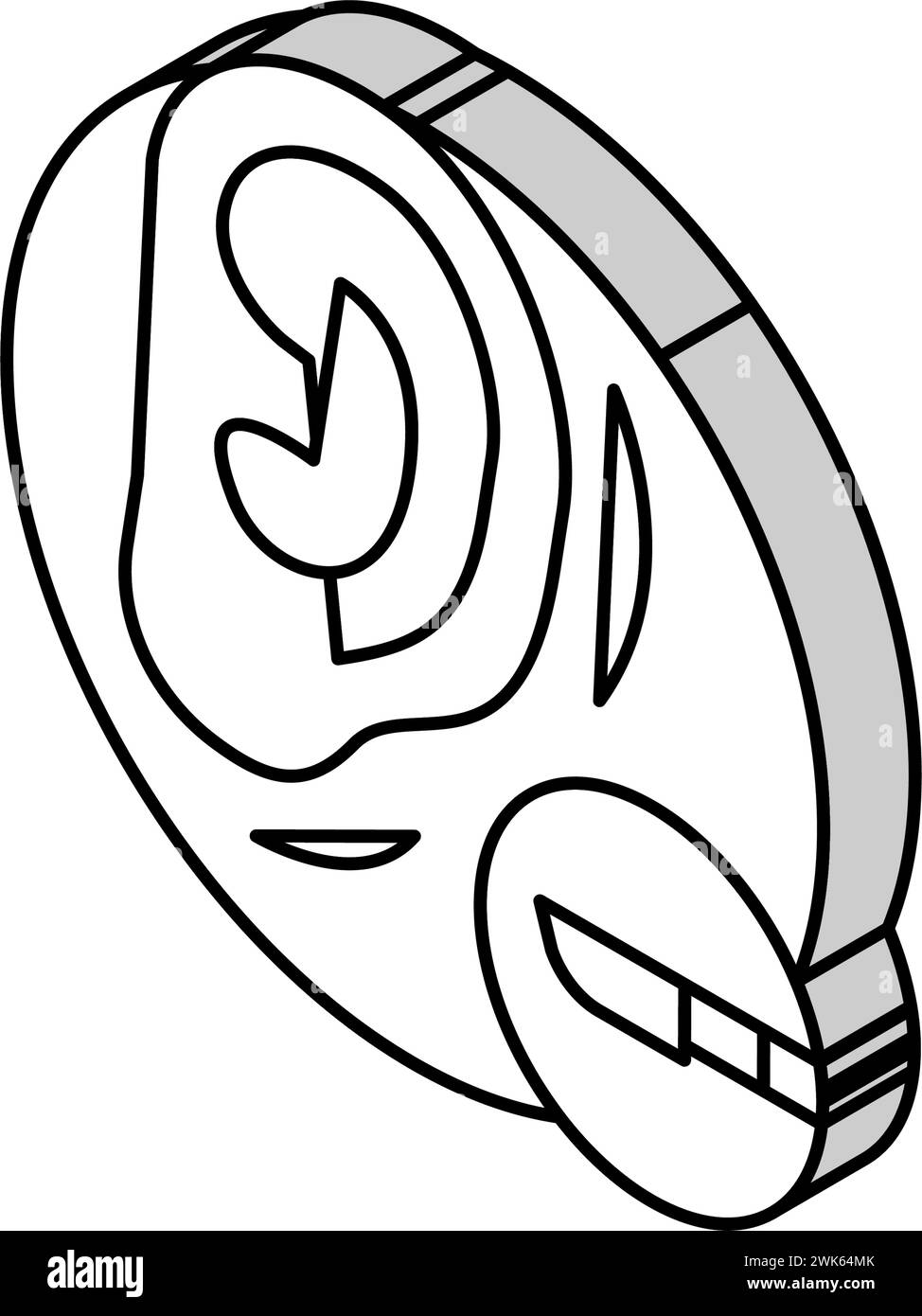 illustration vectorielle d'icône isométrique de chirurgie de l'oreille Illustration de Vecteur
