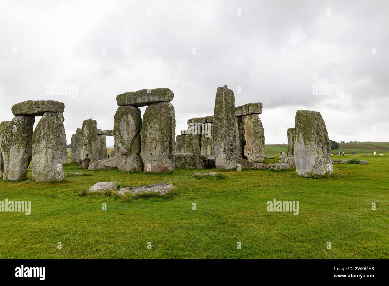 Stonehenge, plaine de Salisbury Angleterre, pierres mégalithiques préhistoriques sur la plaine, attraction touristique majeure, Angleterre , Royaume-Uni, 2023 Banque D'Images