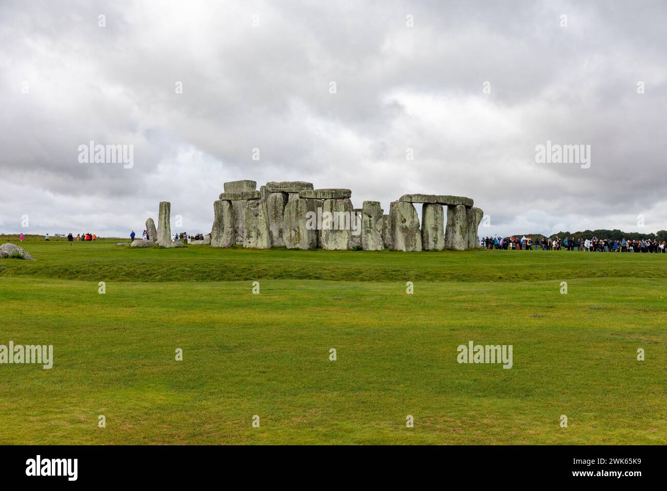 Stonehenge, plaine de Salisbury Angleterre, pierres mégalithiques préhistoriques sur la plaine, attraction touristique majeure, Angleterre , Royaume-Uni, 2023 Banque D'Images