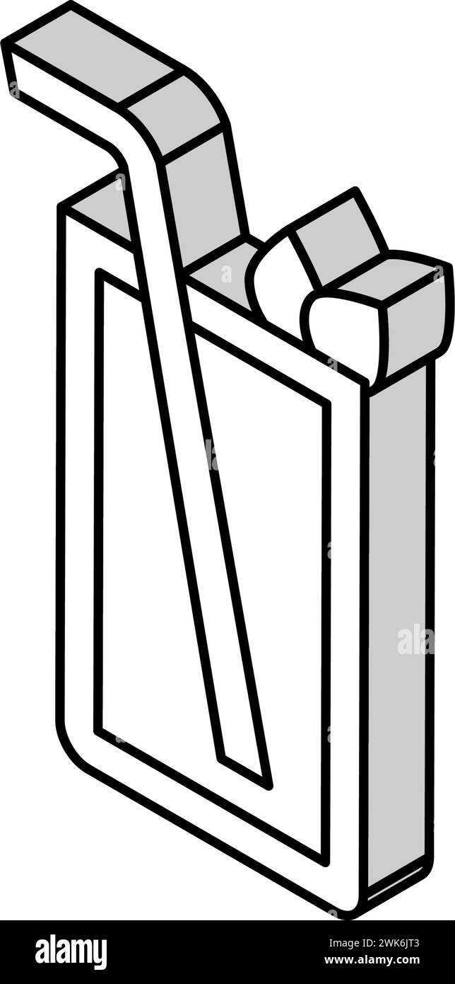 illustration vectorielle d'icône isométrique de boisson d'été de cocktail exotique Illustration de Vecteur