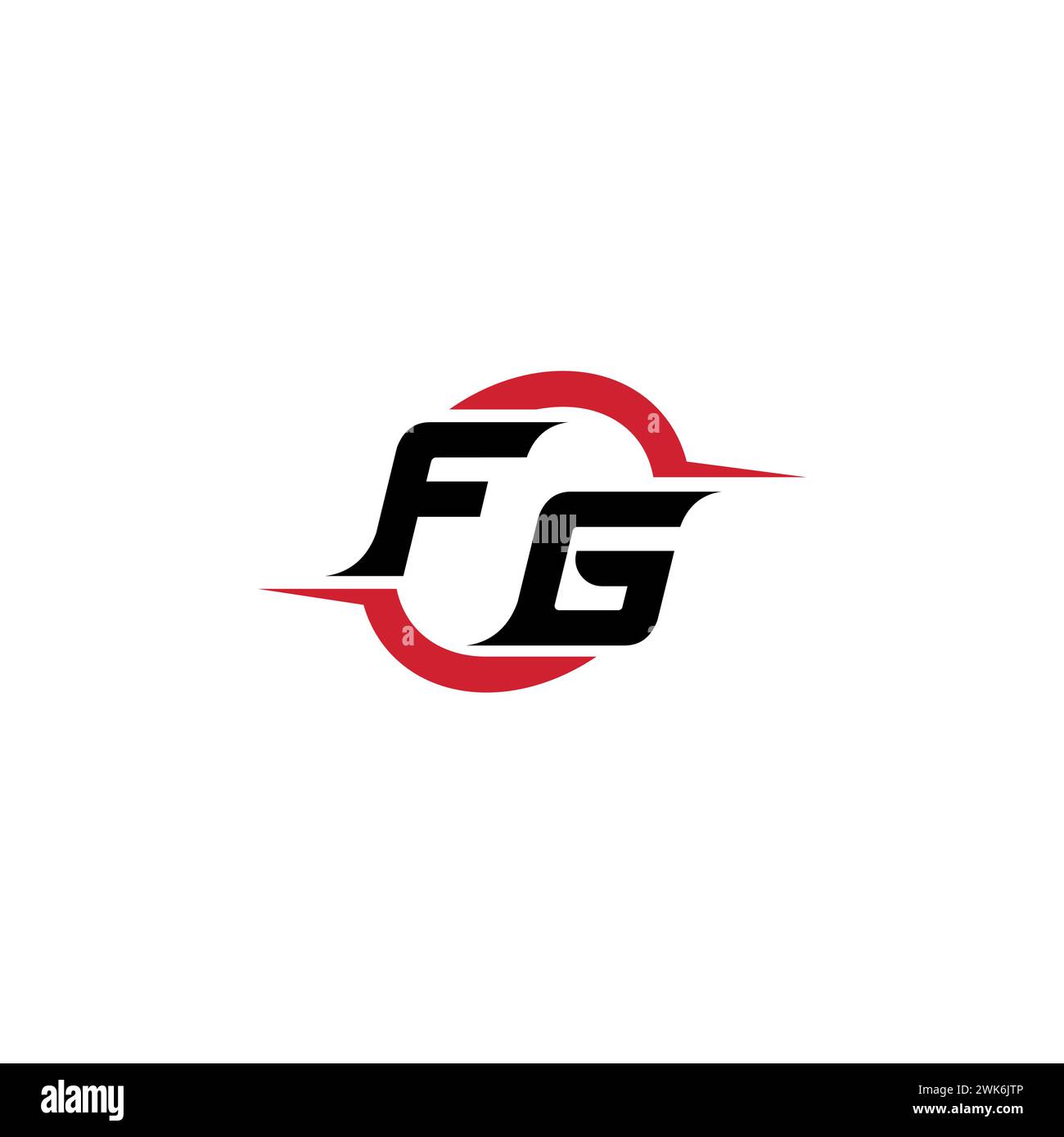 Logo initial FG concept cool et élégant pour esport ou logo de jeu comme votre inspiration Illustration de Vecteur