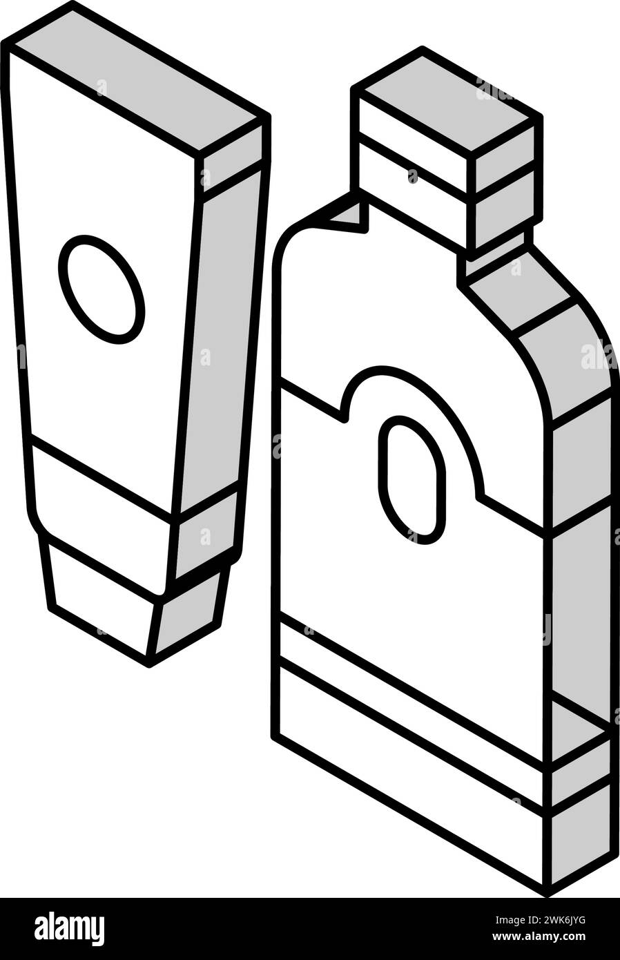 crème de soins de la peau d'été de crème solaire illustration vectorielle d'icône isométrique Illustration de Vecteur