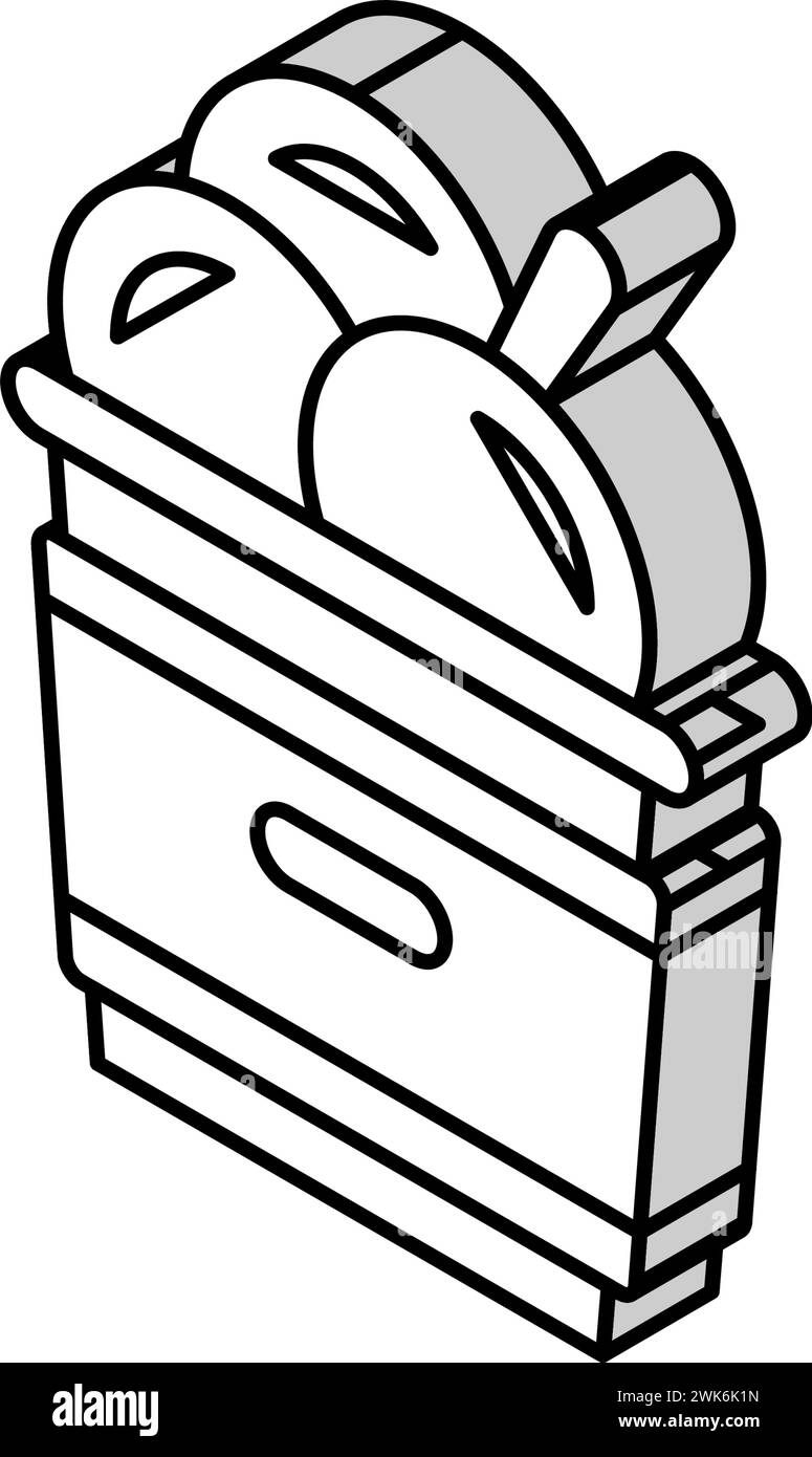 illustration vectorielle d'icône isométrique de glace Illustration de Vecteur