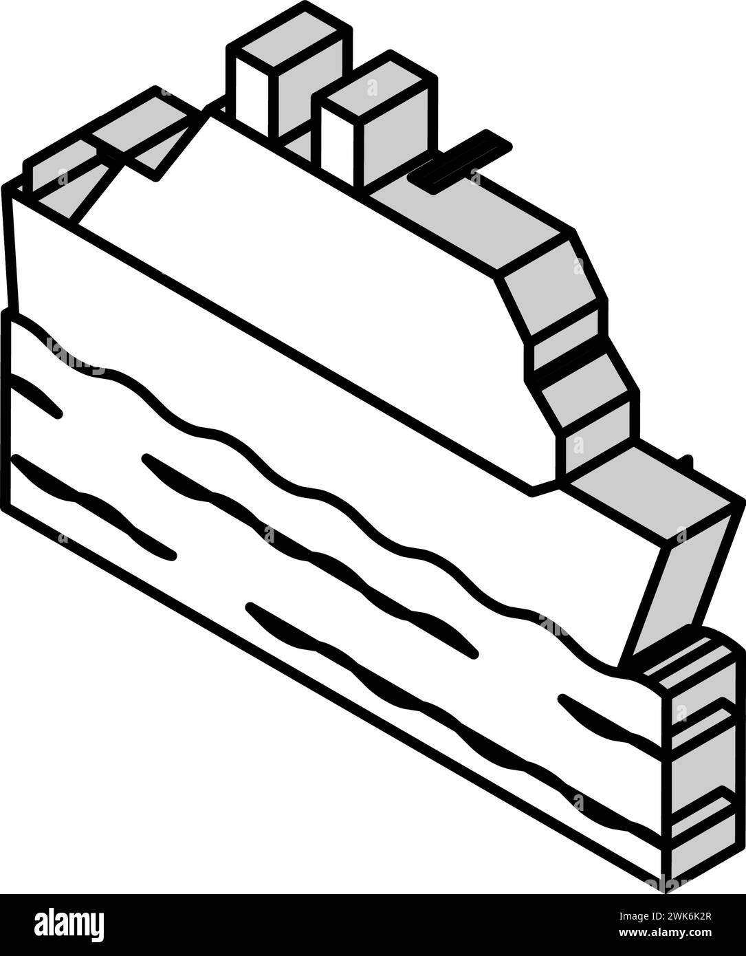 illustration vectorielle d'icône isométrique de vacances d'été de croisière Illustration de Vecteur