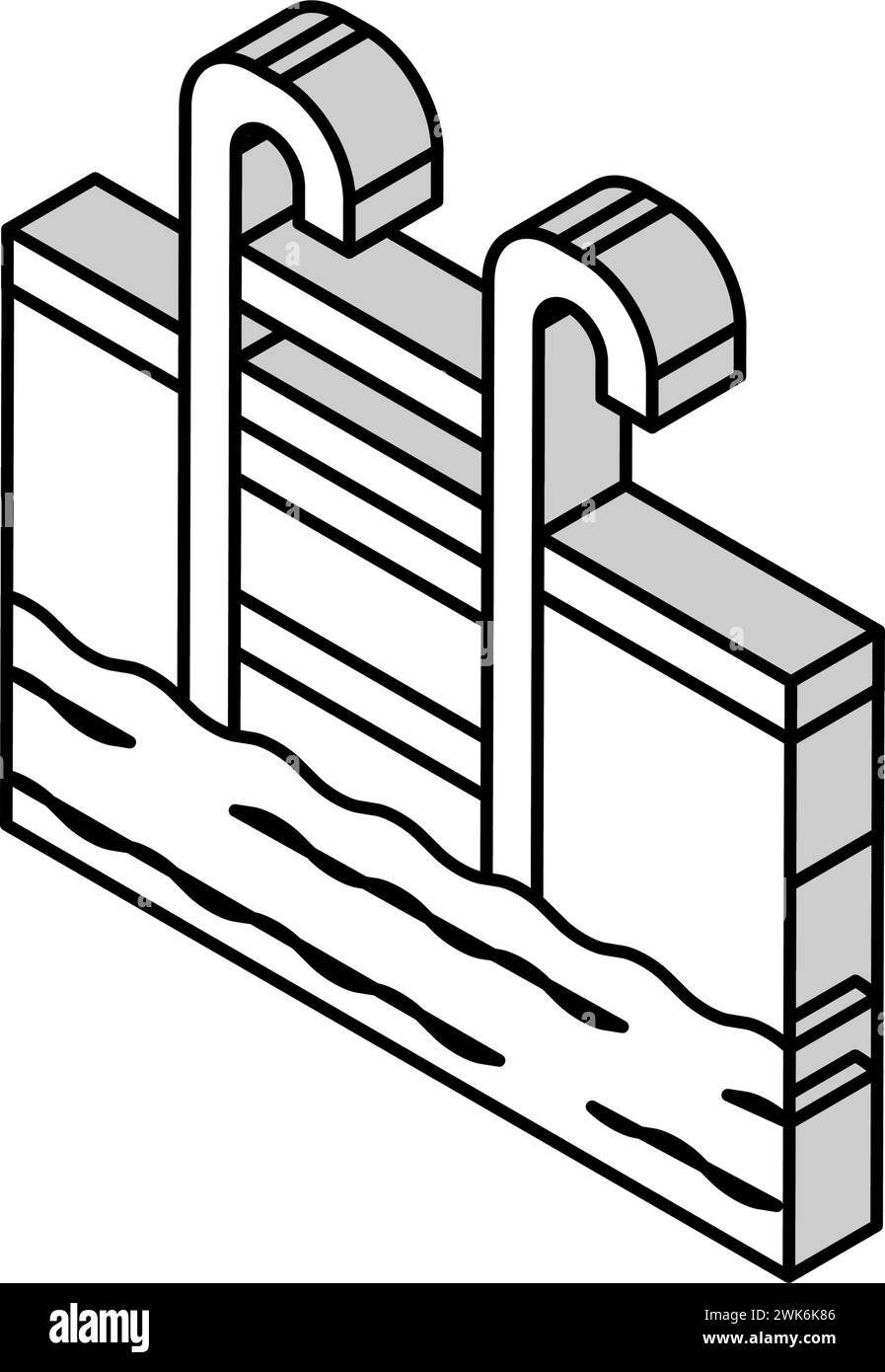 illustration vectorielle d'icône isométrique de piscine Illustration de Vecteur