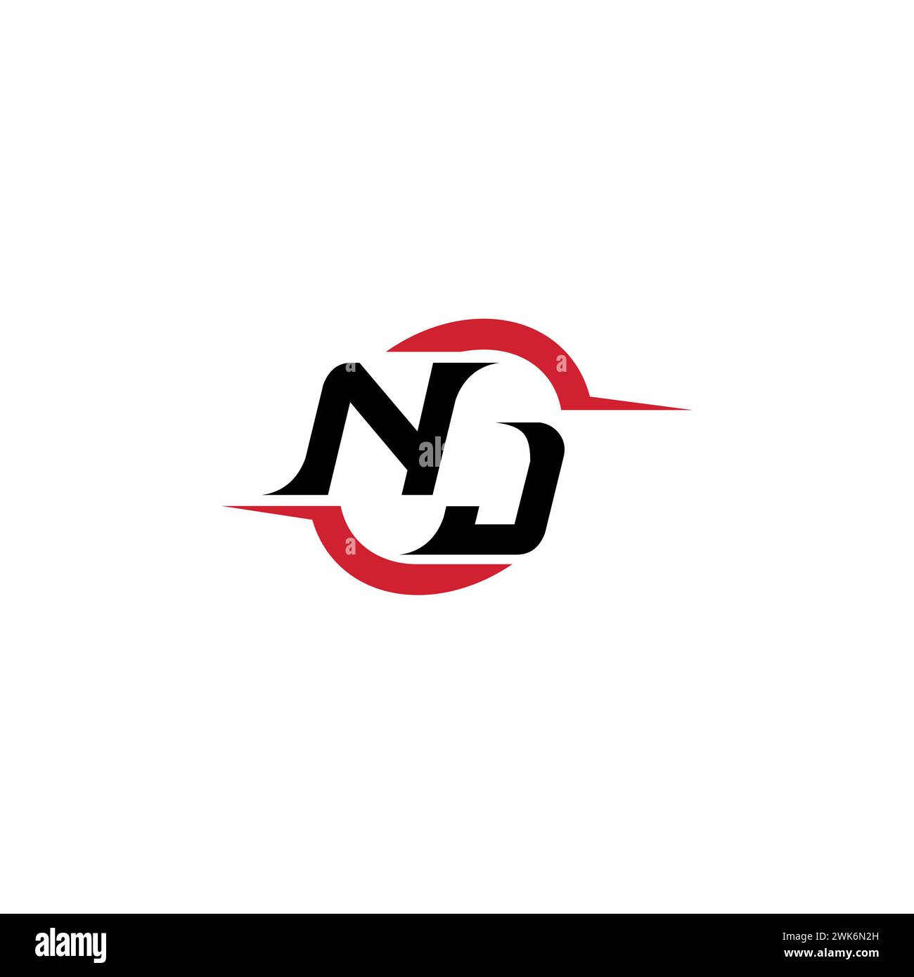 Logo initial NJ concept cool et élégant pour esport ou logo de jeu comme votre inspiration Illustration de Vecteur