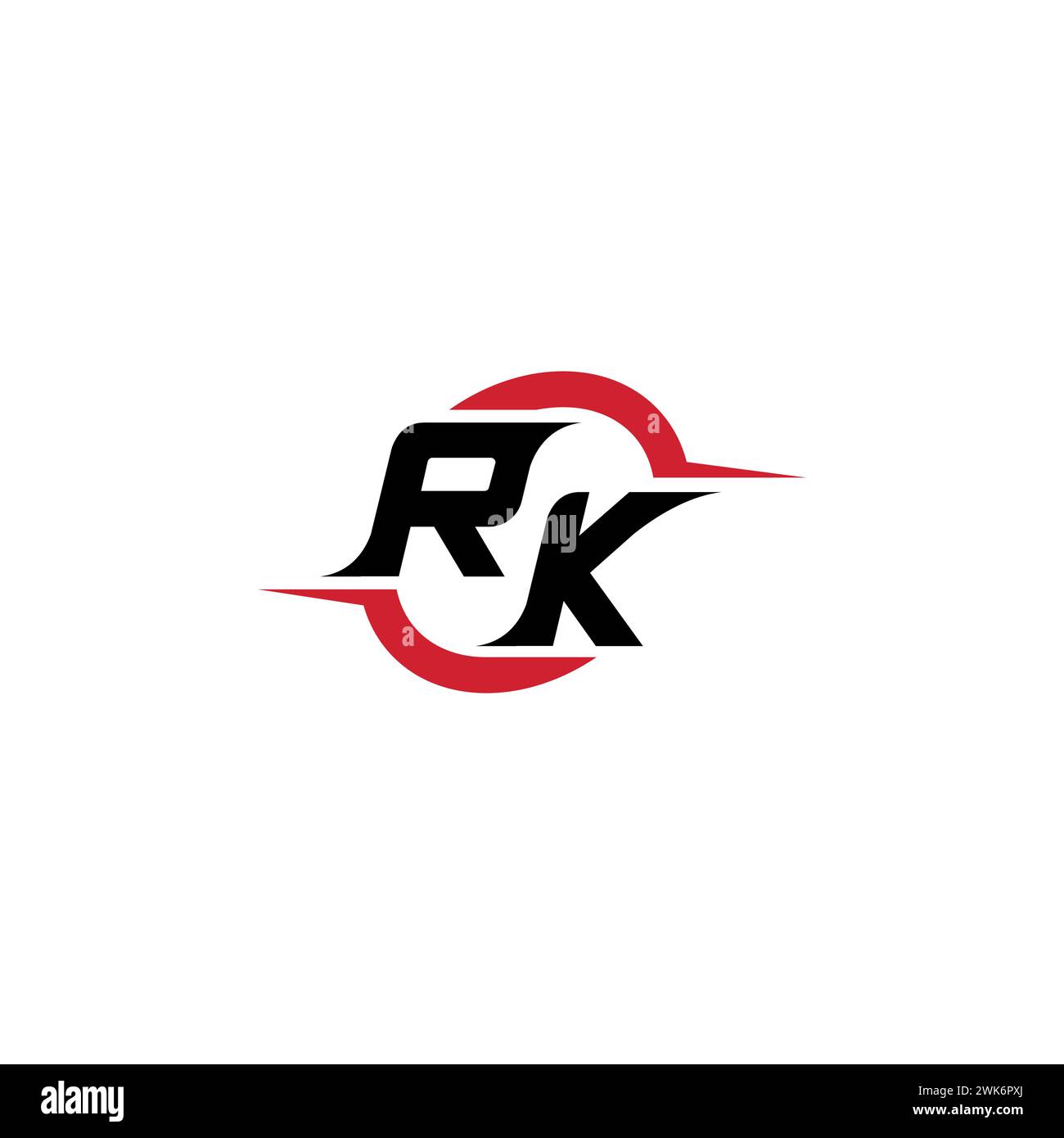 RK initial logo concept cool et élégant pour esport ou logo de jeu comme votre inspiration Illustration de Vecteur