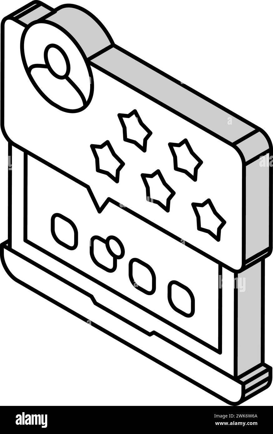 examen et commentaires des services ugc illustration vectorielle d'icône isométrique Illustration de Vecteur