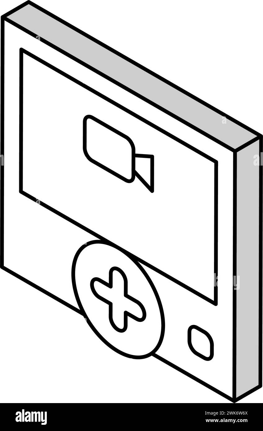 illustration vectorielle d'icône isométrique ugc de contenu vidéo Illustration de Vecteur
