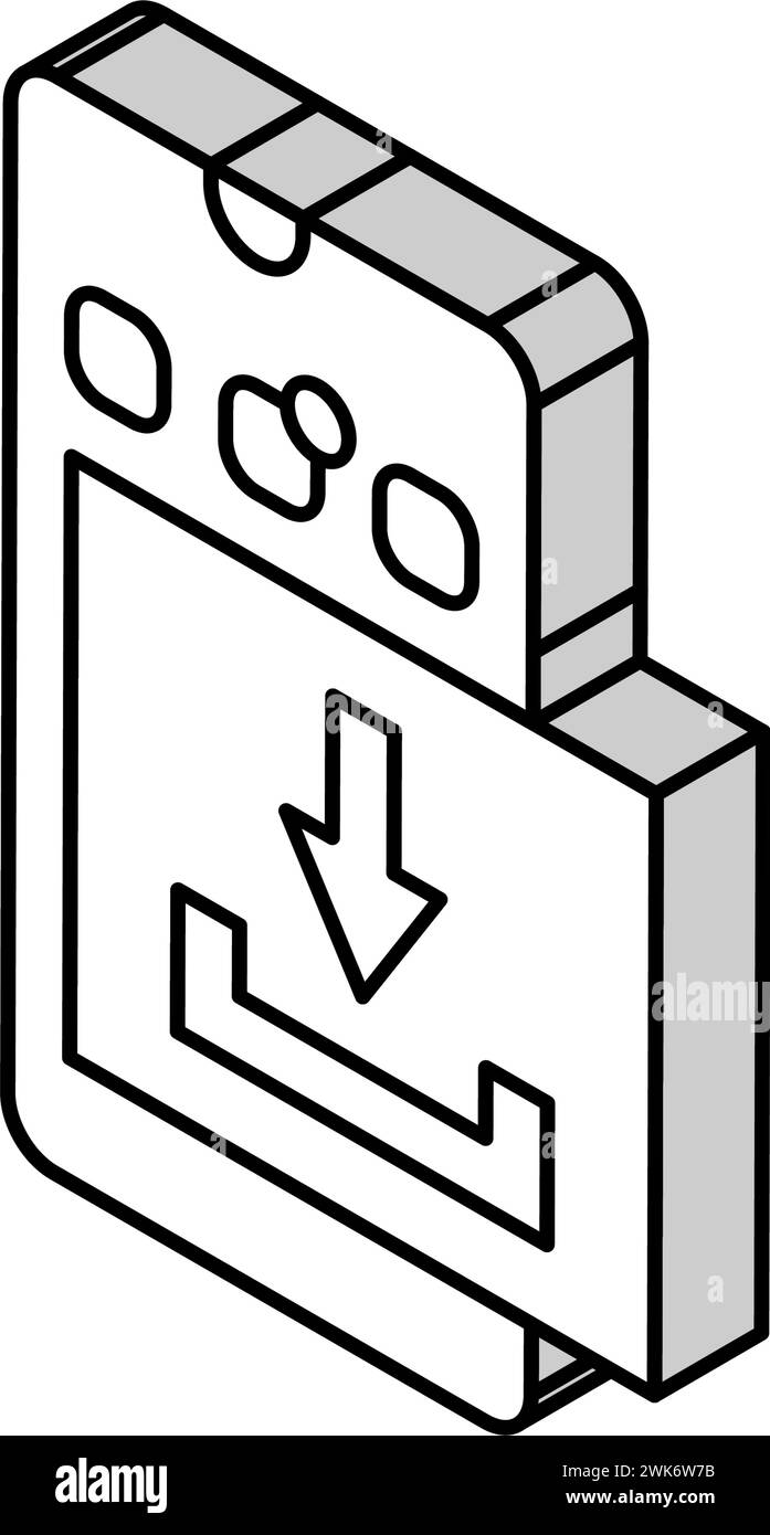 télécharger l'application de téléphone mobile ugc illustration vectorielle d'icône isométrique Illustration de Vecteur