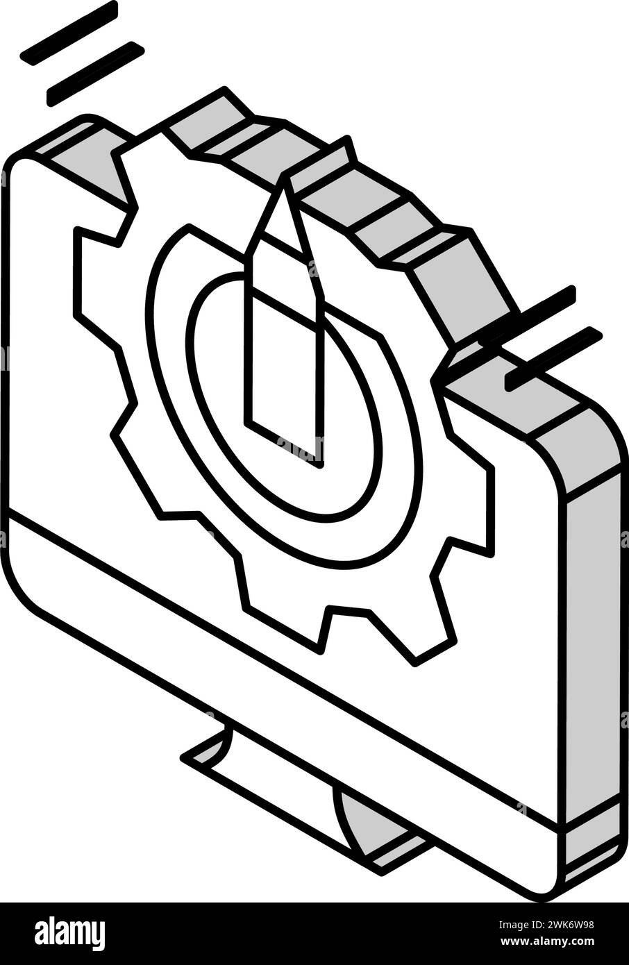 illustration vectorielle d'icône isométrique ugc de processus de créativité Illustration de Vecteur