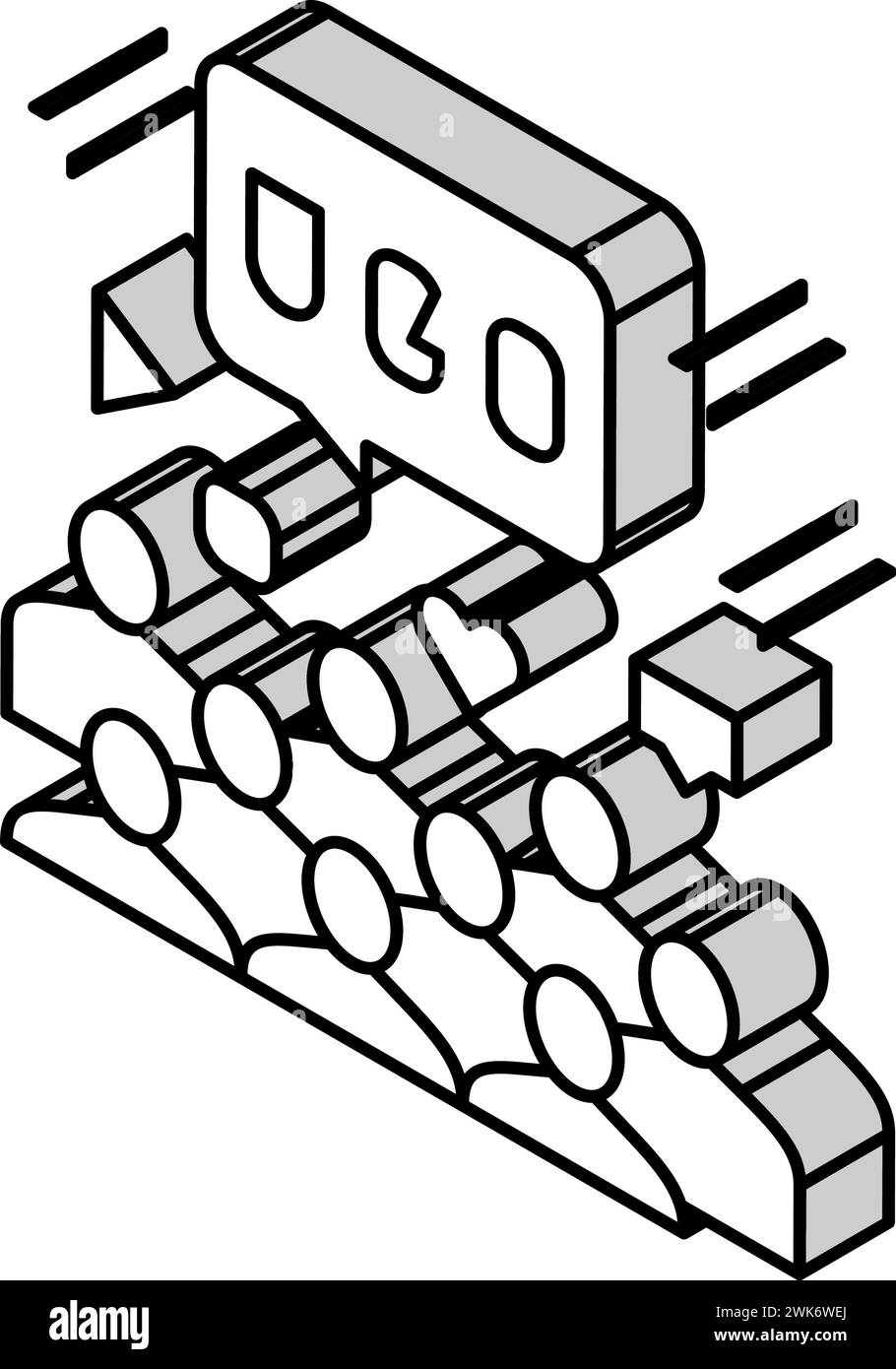 utilisateurs de médias sociaux publics ugc illustration vectorielle d'icône isométrique Illustration de Vecteur