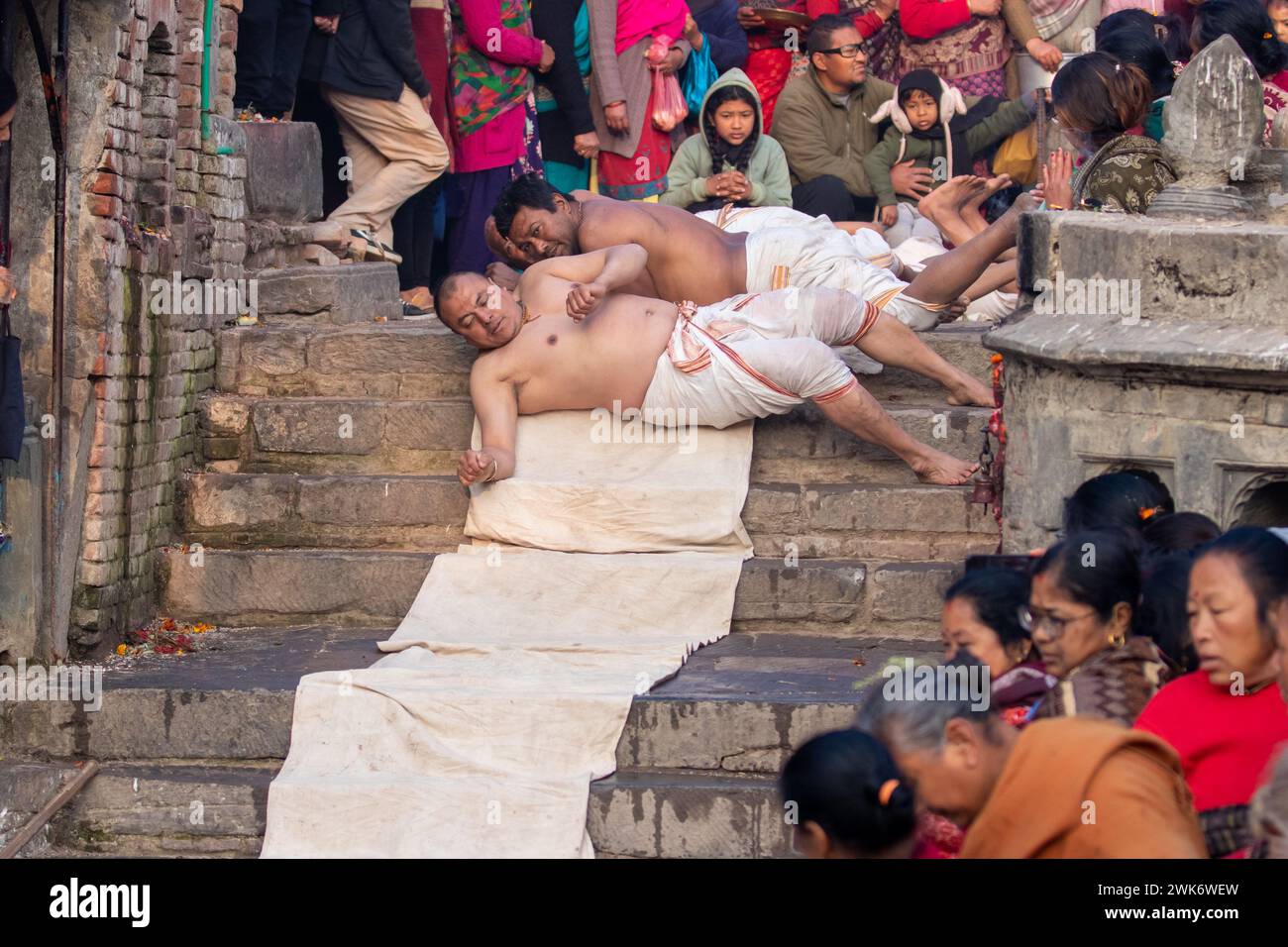 Festival Madhav Narayan, Népal. Banque D'Images