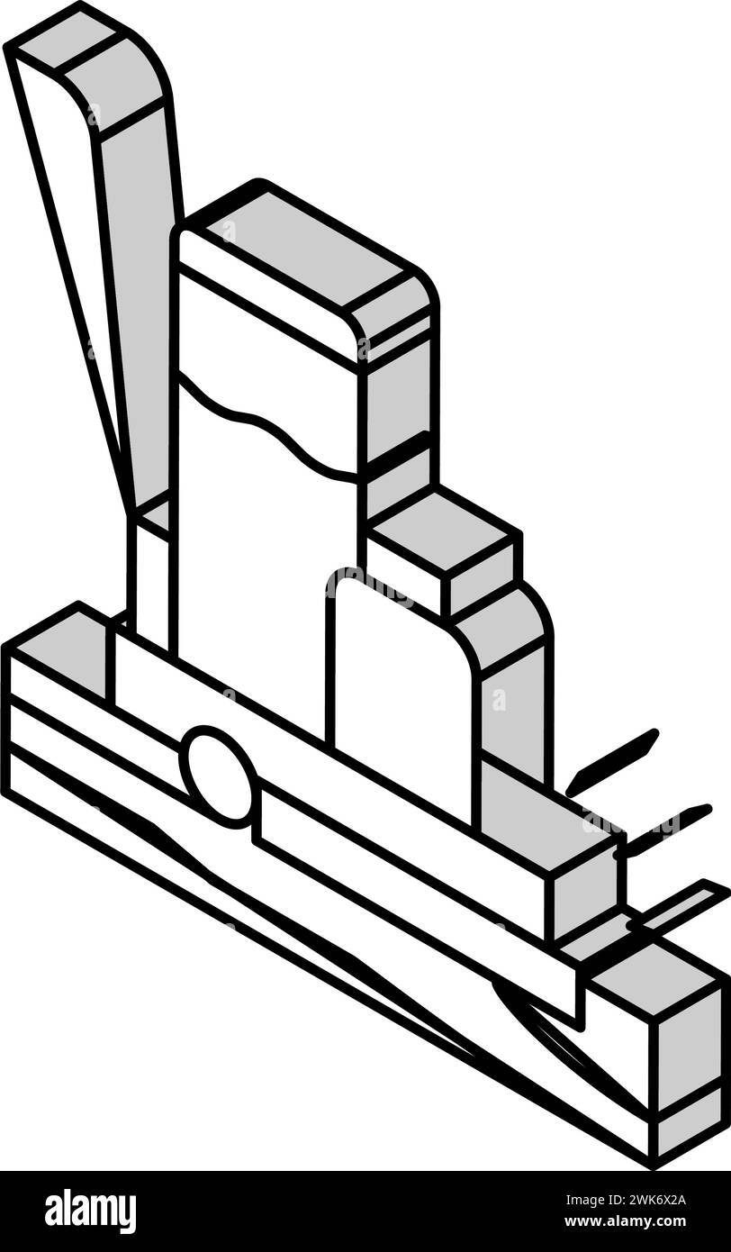 illustration vectorielle d'icône isométrique du chariot porte-outils Illustration de Vecteur