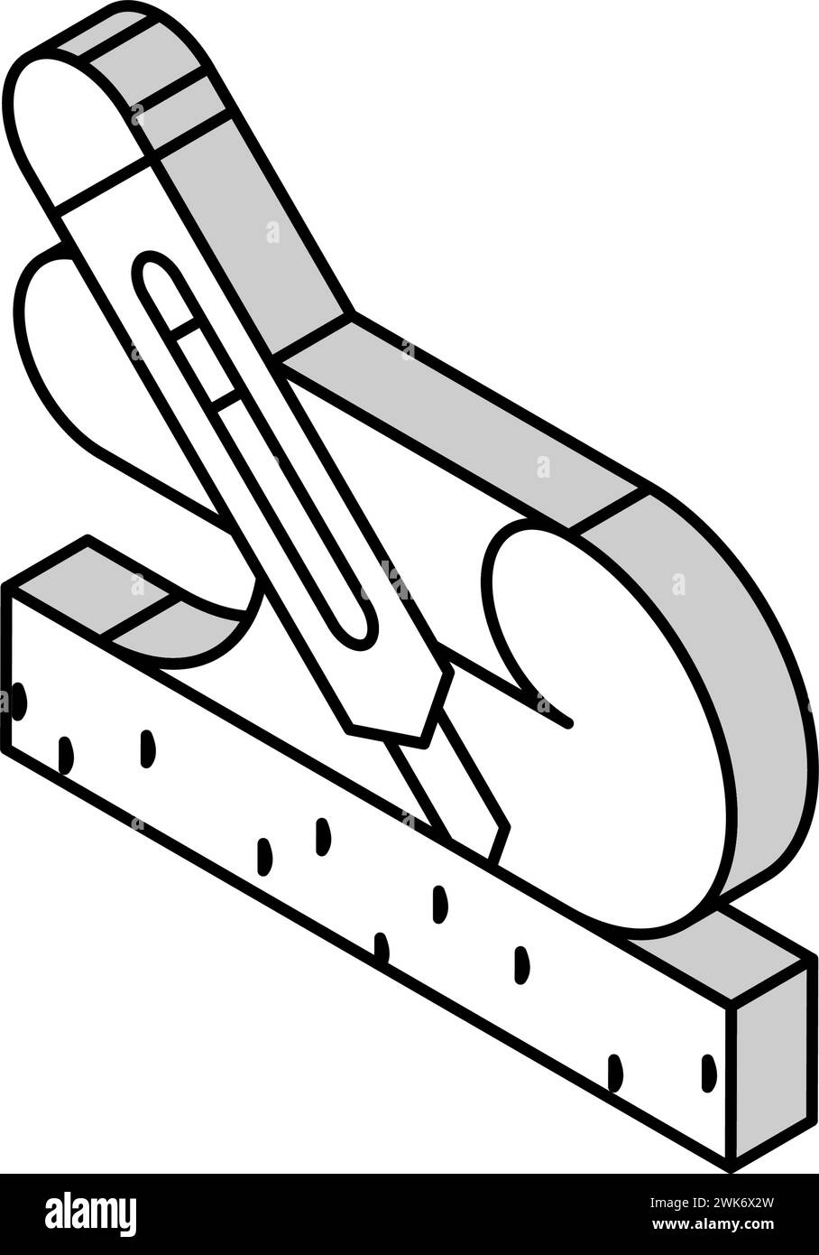 illustration vectorielle d'icône isométrique de couteau de papeterie Illustration de Vecteur