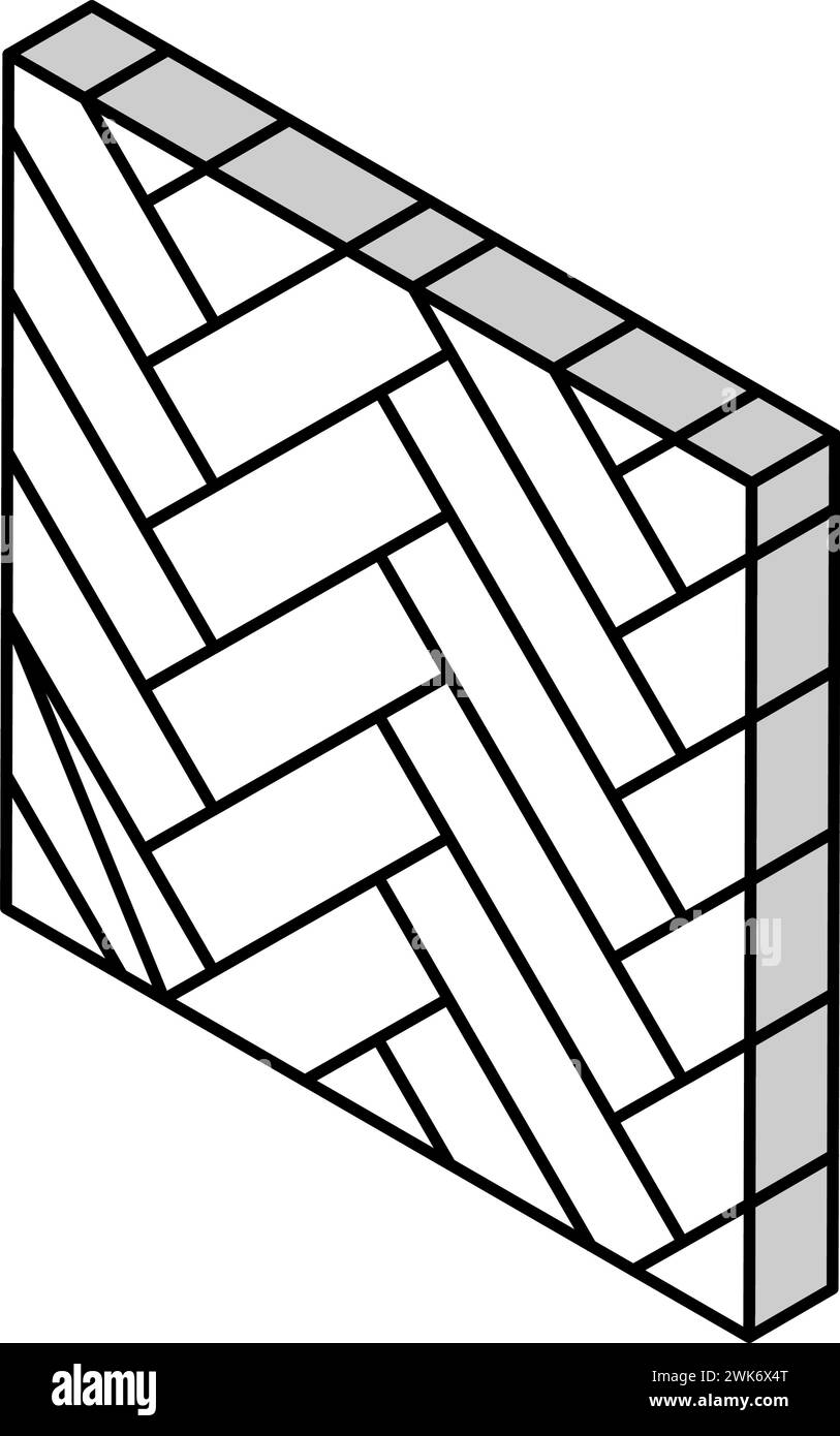 parquet en bois illustration vectorielle d'icône isométrique illustration Illustration de Vecteur