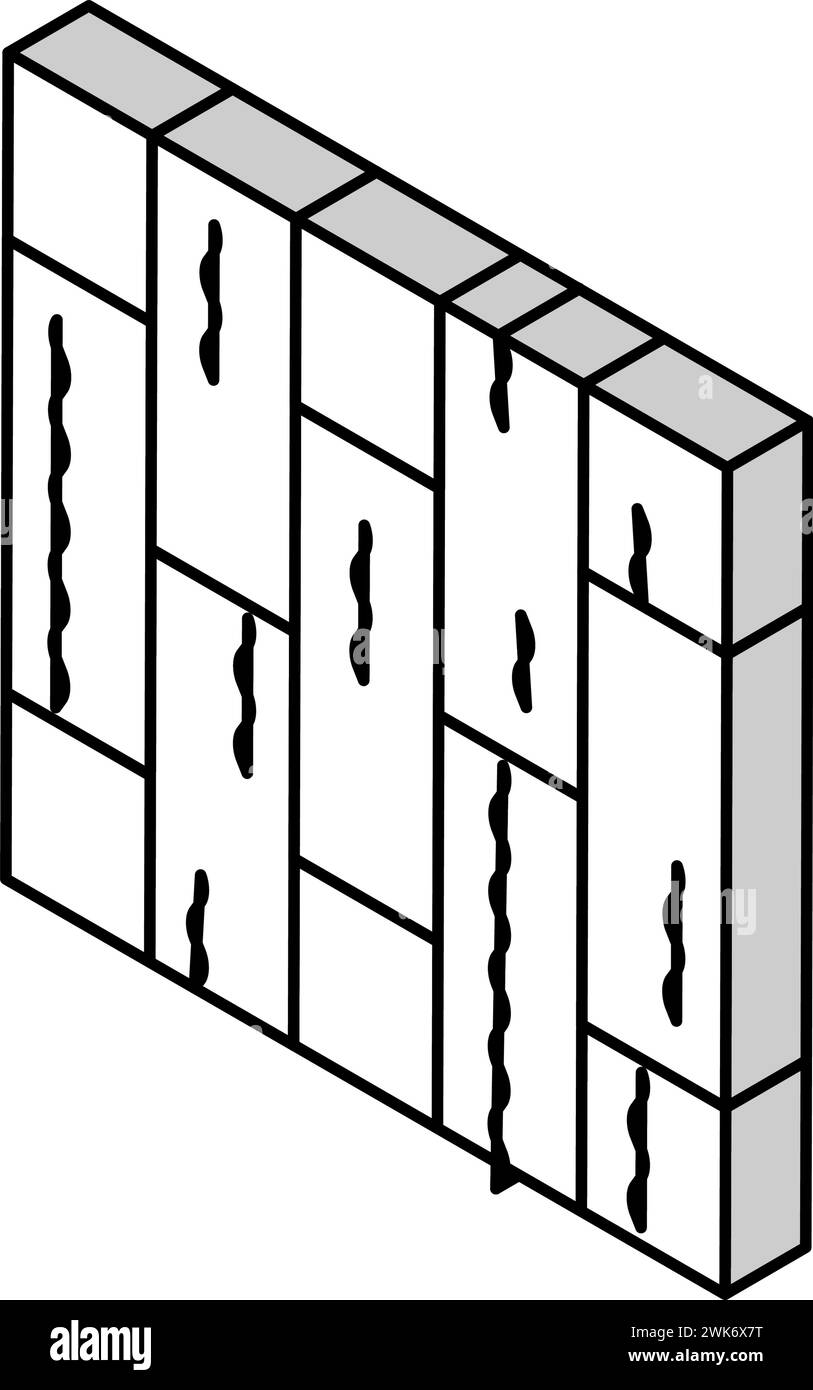 illustration vectorielle d'icône isométrique de plancher de bambou Illustration de Vecteur