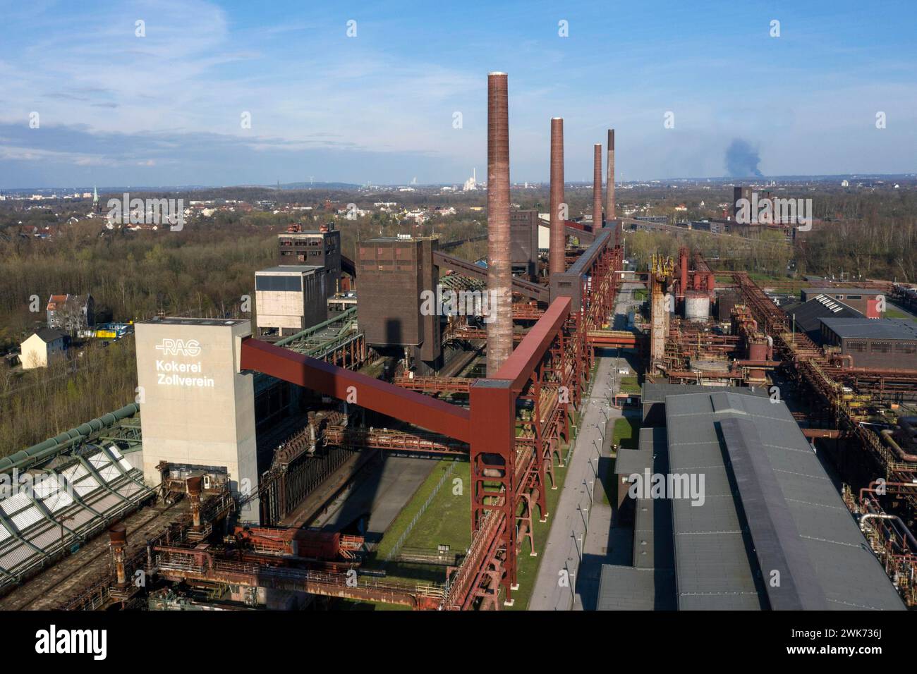 Vue aérienne de l'ancienne cokerie Zollverein à Essen, 18/03/2020 Banque D'Images