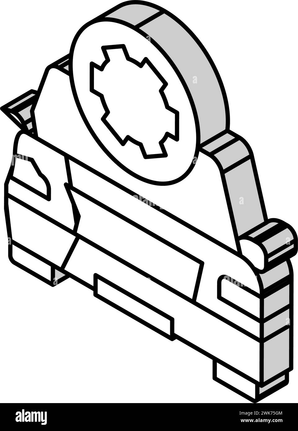 illustration vectorielle d'icône isométrique de réparation de dommages corporels Illustration de Vecteur