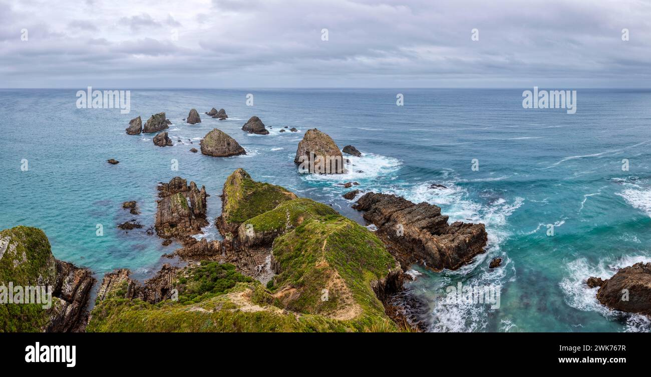 Nugget point, Otago, Neuseeland Banque D'Images