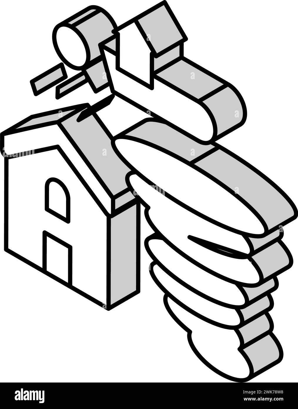 illustration vectorielle d'icône isométrique de catastrophes naturelles Illustration de Vecteur