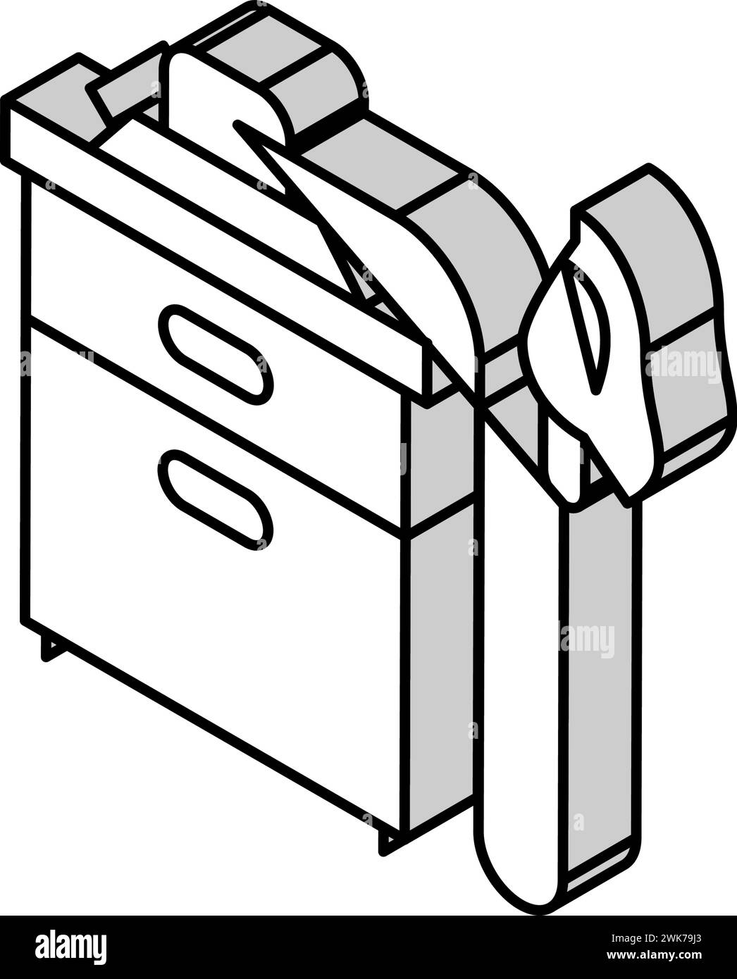 illustration vectorielle d'icône isométrique d'équipement d'air de ruche d'abeille Illustration de Vecteur