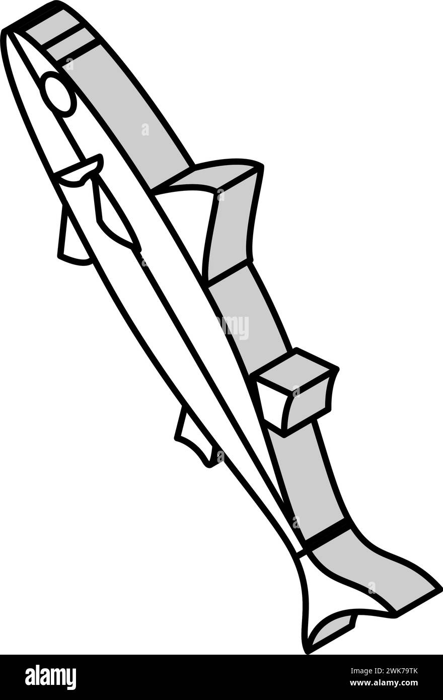 illustration vectorielle d'icône isométrique chub mackerel Illustration de Vecteur