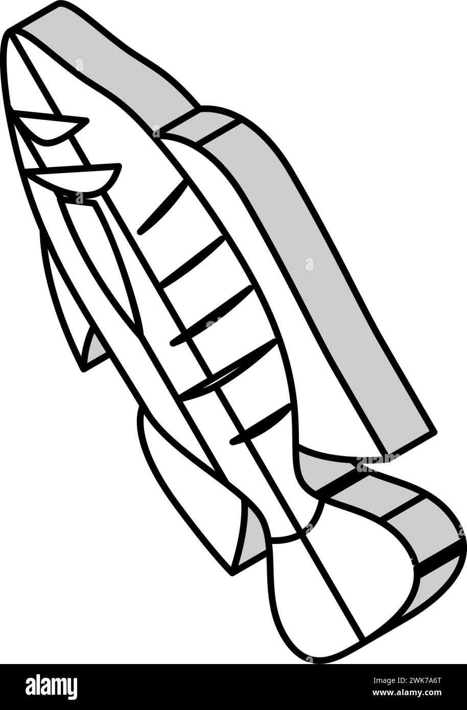 illustration vectorielle d'icône isométrique tilapia du nil Illustration de Vecteur