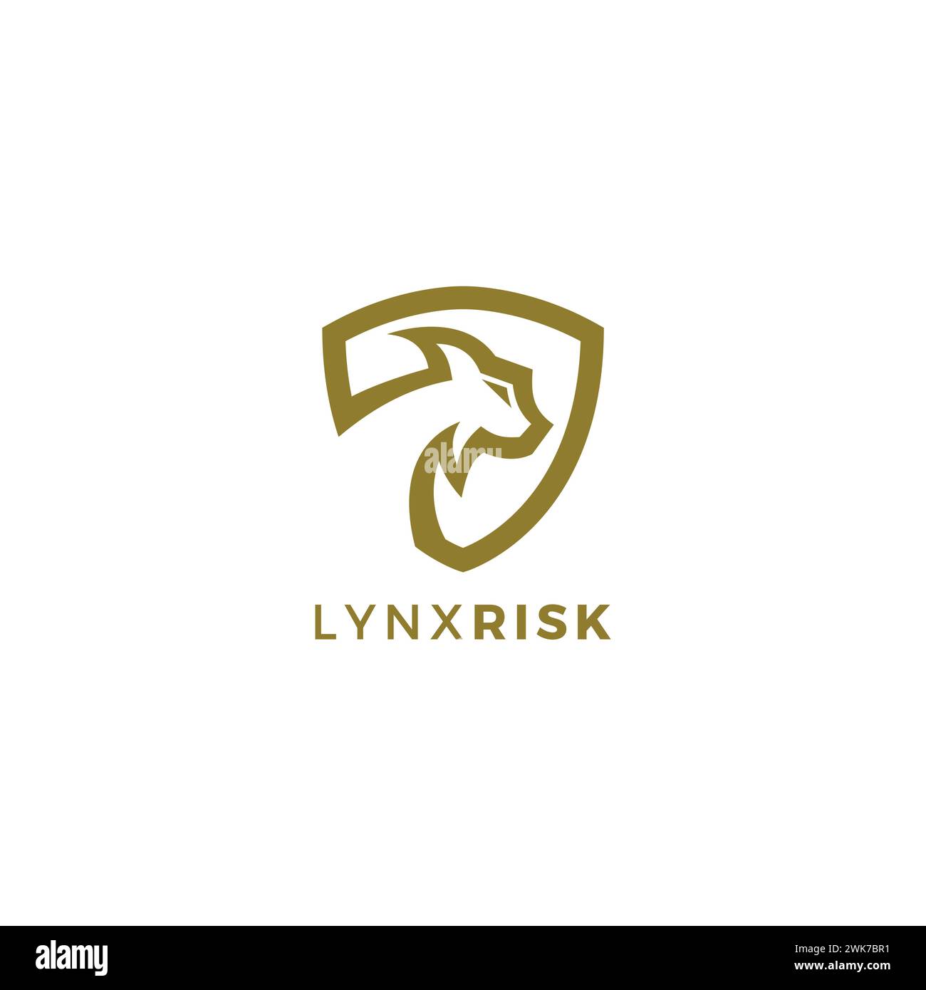 Logo Lynx Risk. Illustration vectorielle du logo Cat Illustration de Vecteur